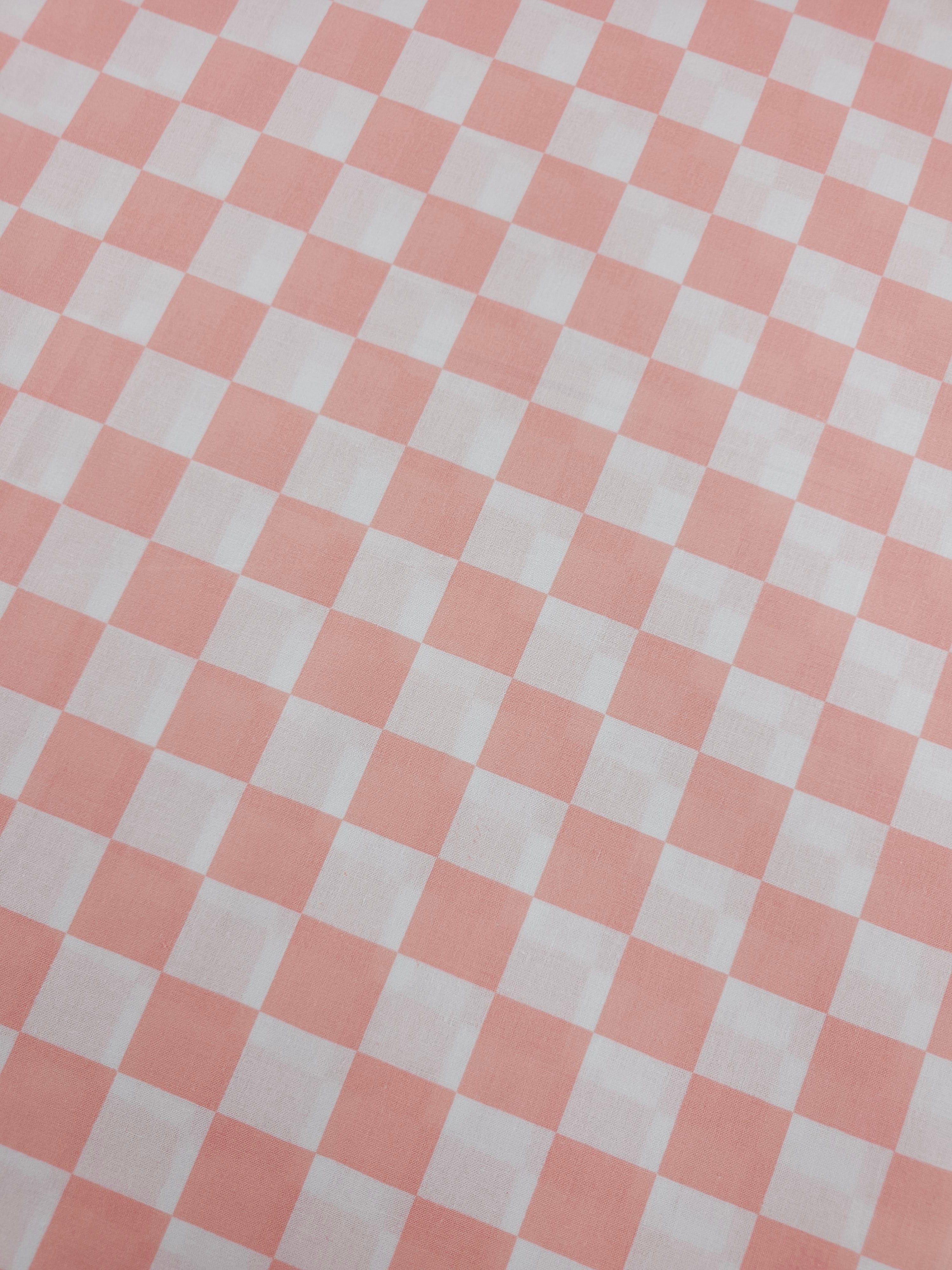 Candy Pink Checkerboard 100% Cotton 102" *EXTRA WIDE*