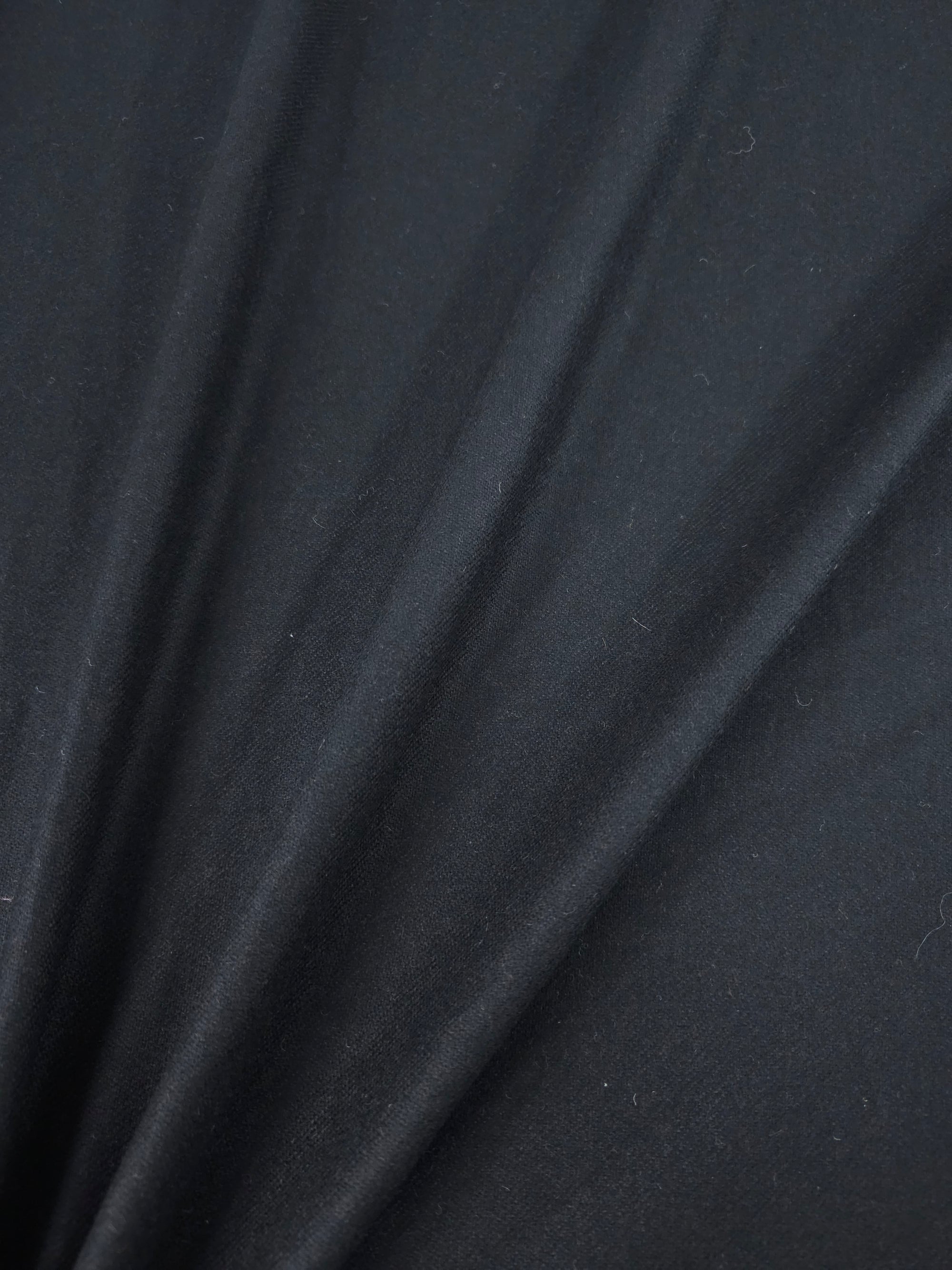 Black Twill Lightweight Soft 100% Wool *ABRAHAM MOON*