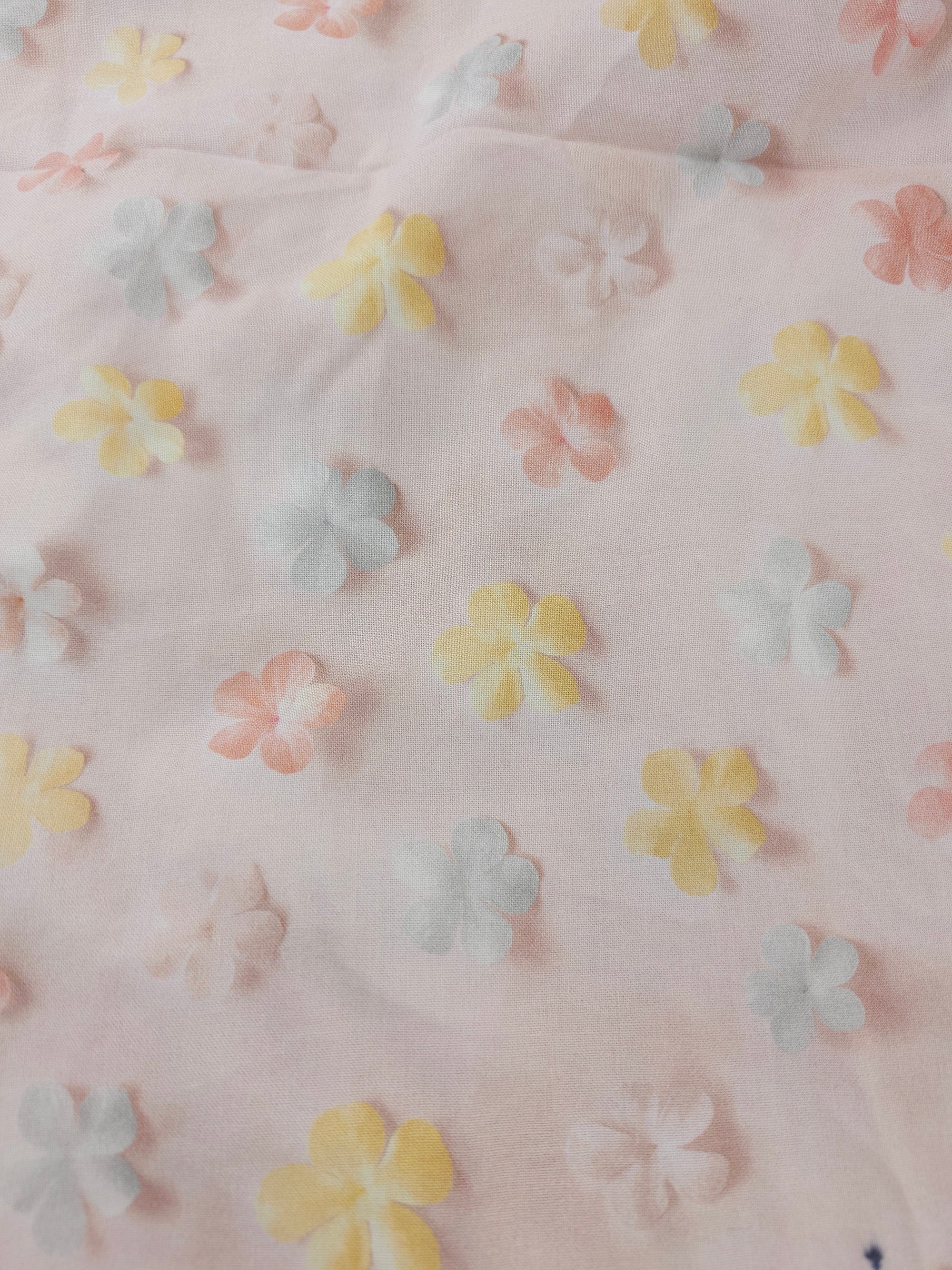Pastel flower Cotton- 1.5m piece