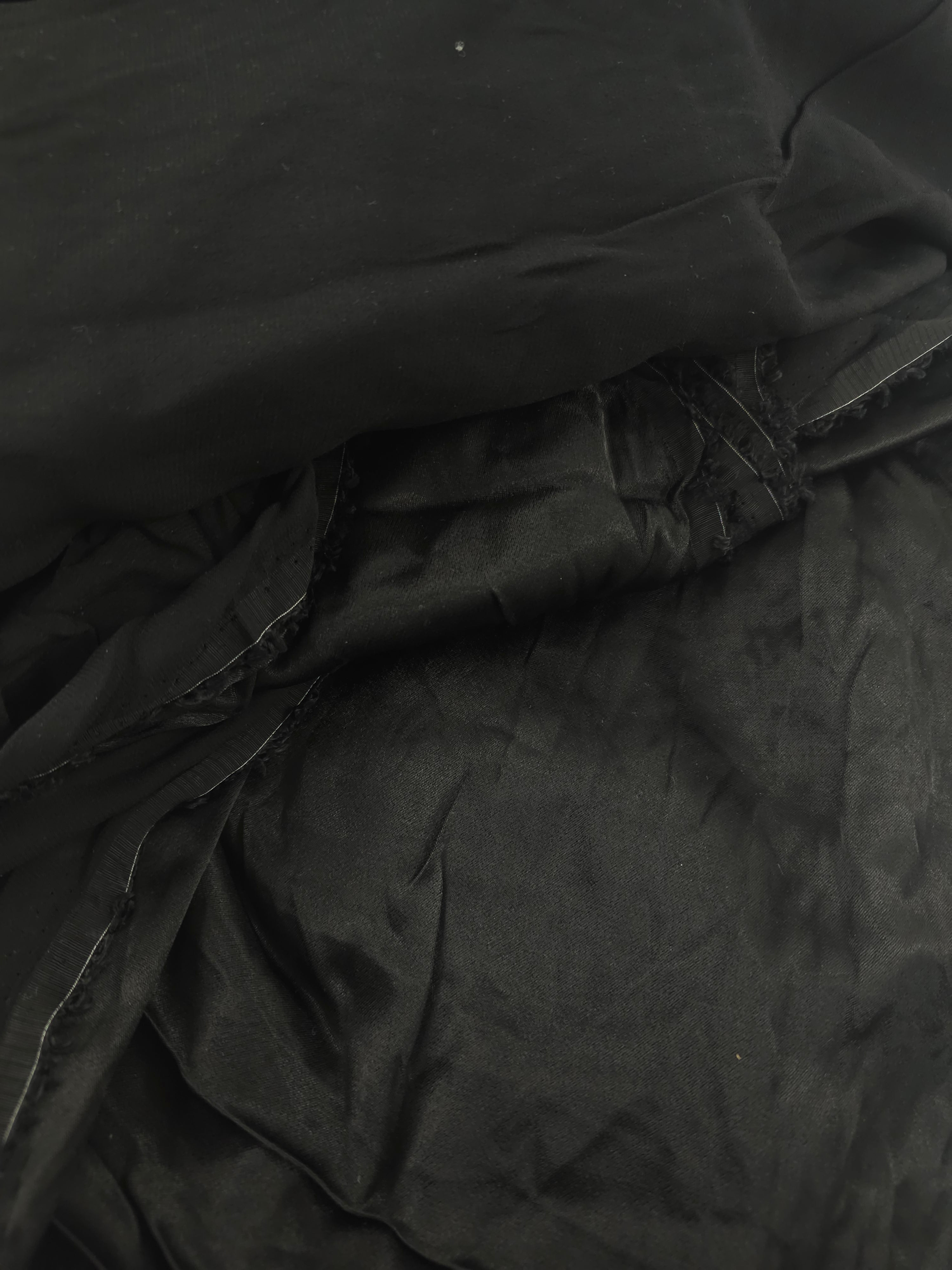 Black Viscose sateen- 7m piece