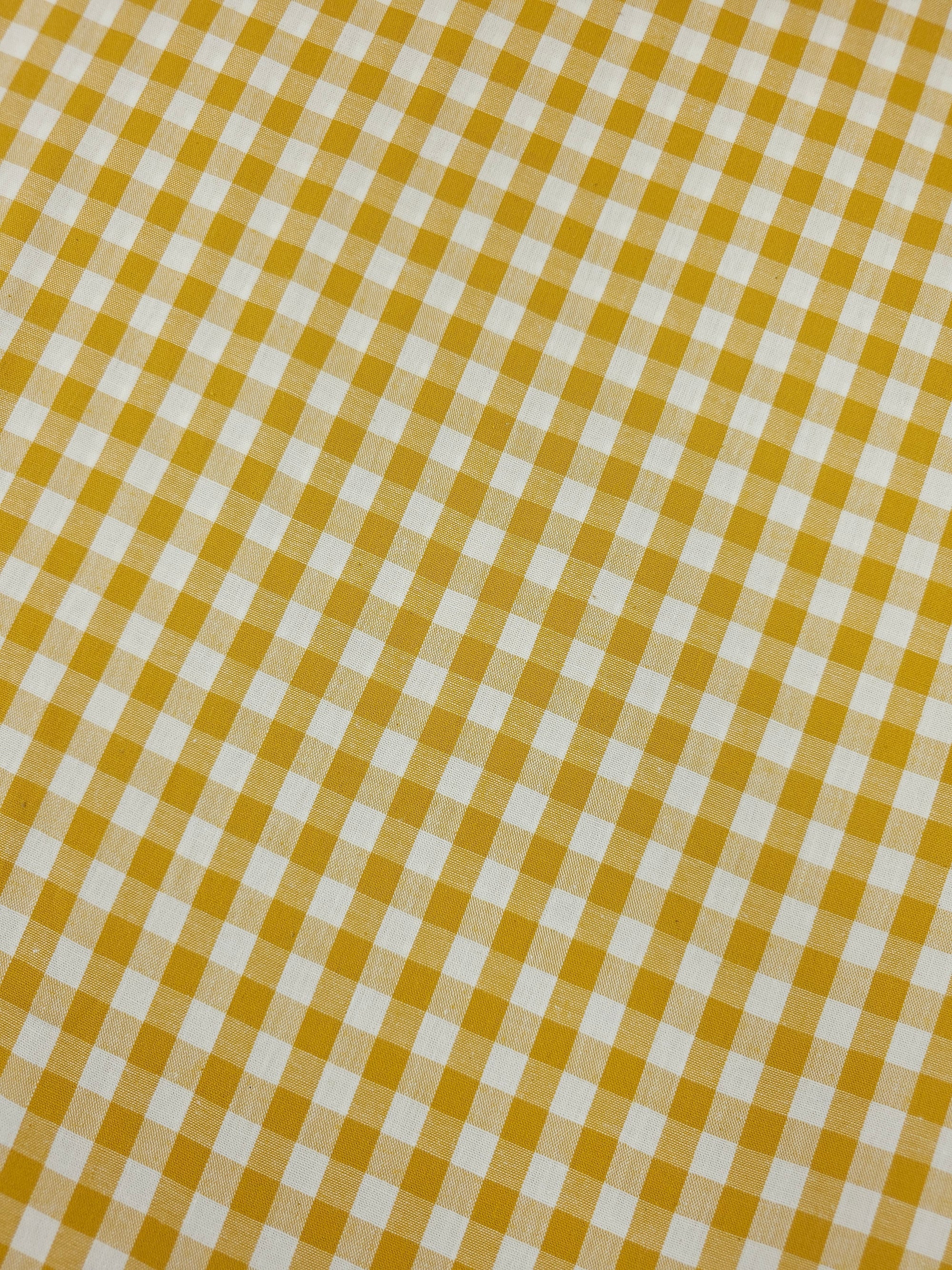 Marigold Gingham 100% Cotton 55"