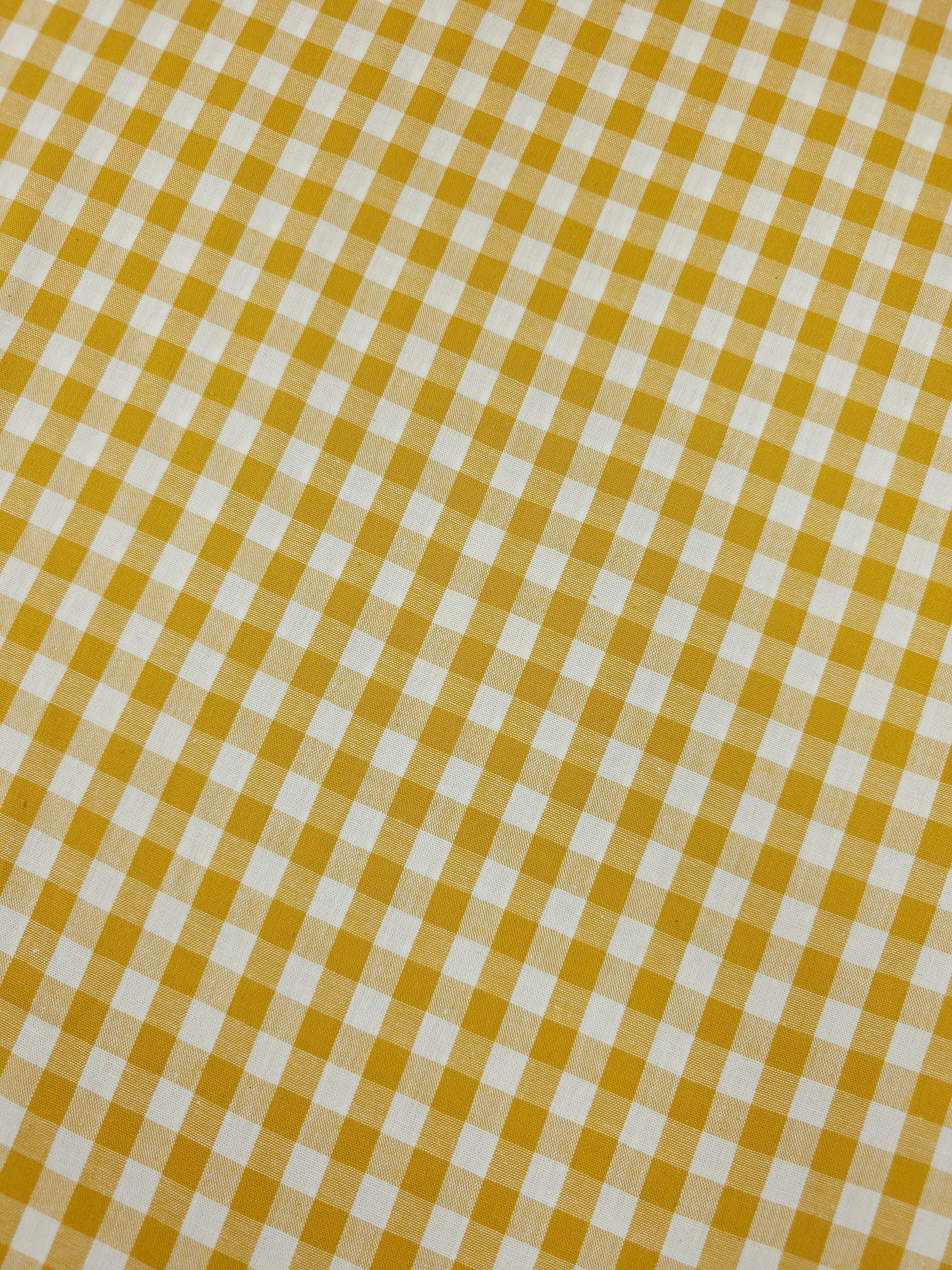 Marigold Gingham 100% Cotton 55"