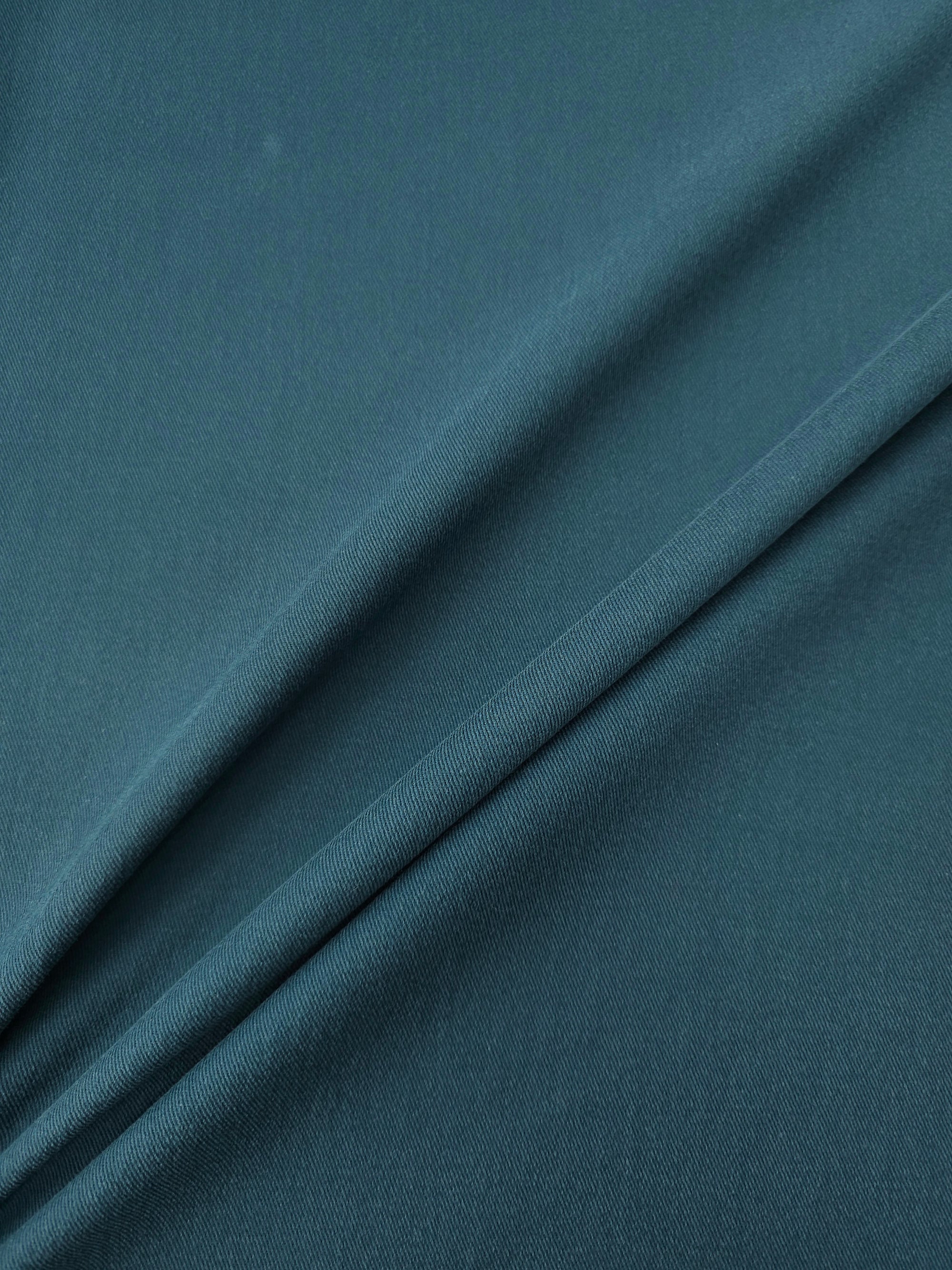 Teal Blue Lightweight Brushed Cotton Twill