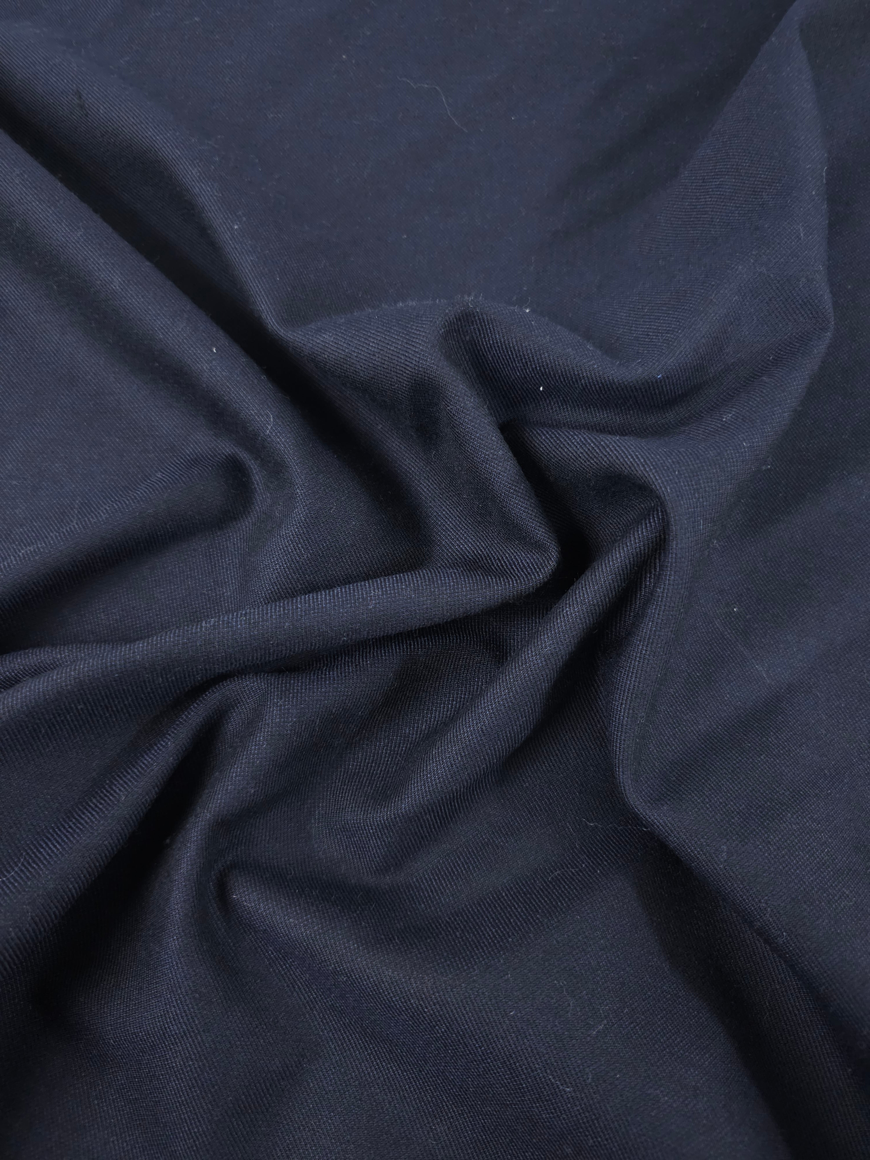 Hale Navy/Black Twill Wool Suiting