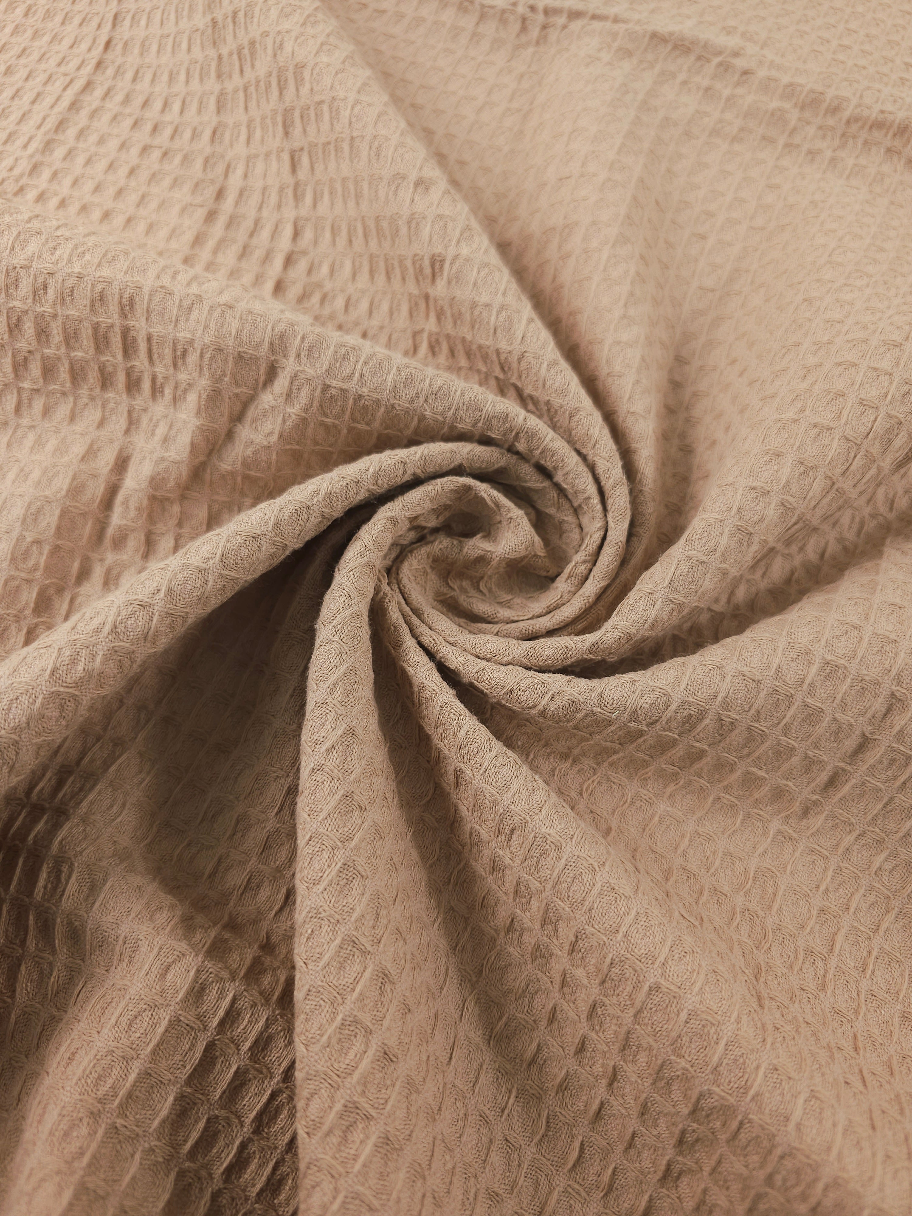 Sandy Beige Waffle Cotton *EXTRA WIDE*