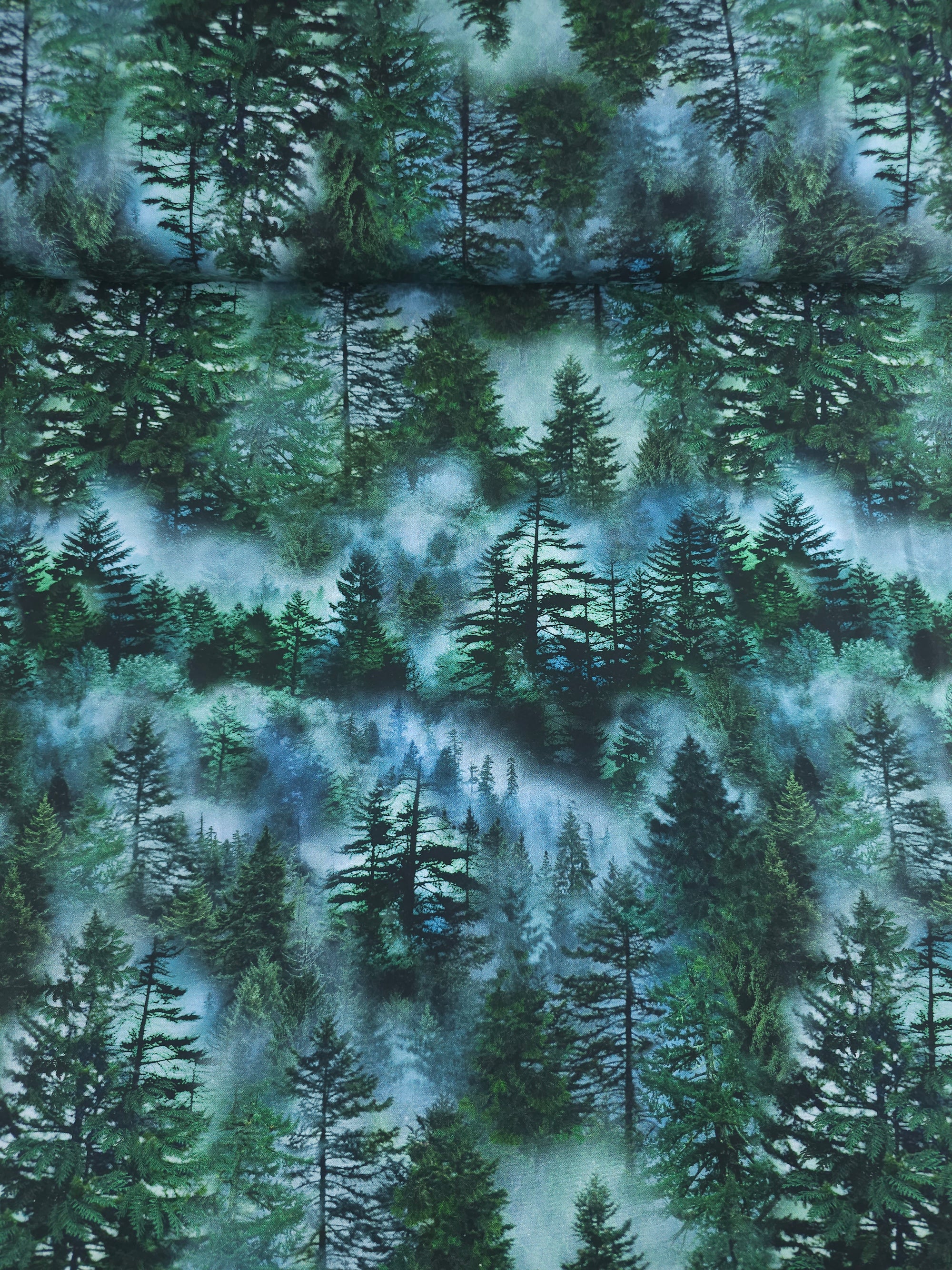 Smokey Forest Trees 100% Cotton