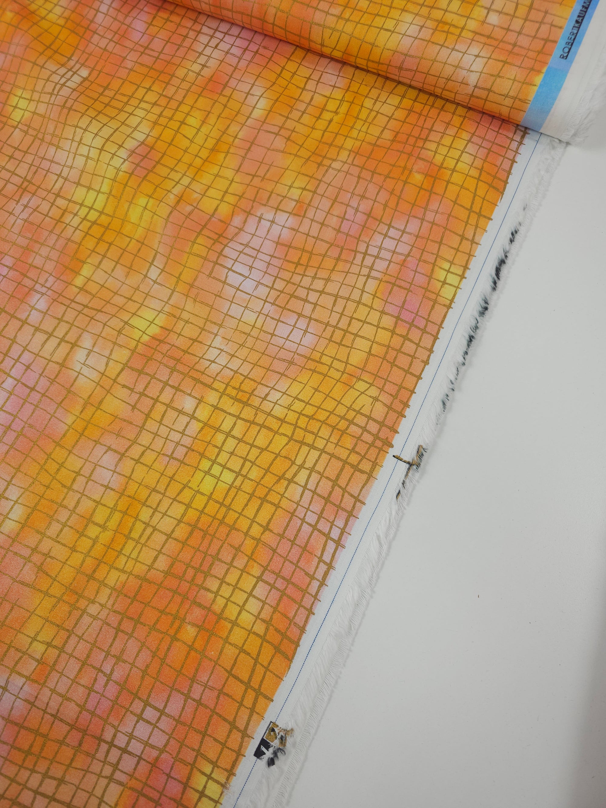 Orange/Pink Chromaticity Grid 100% Cotton - Robert Kaufman