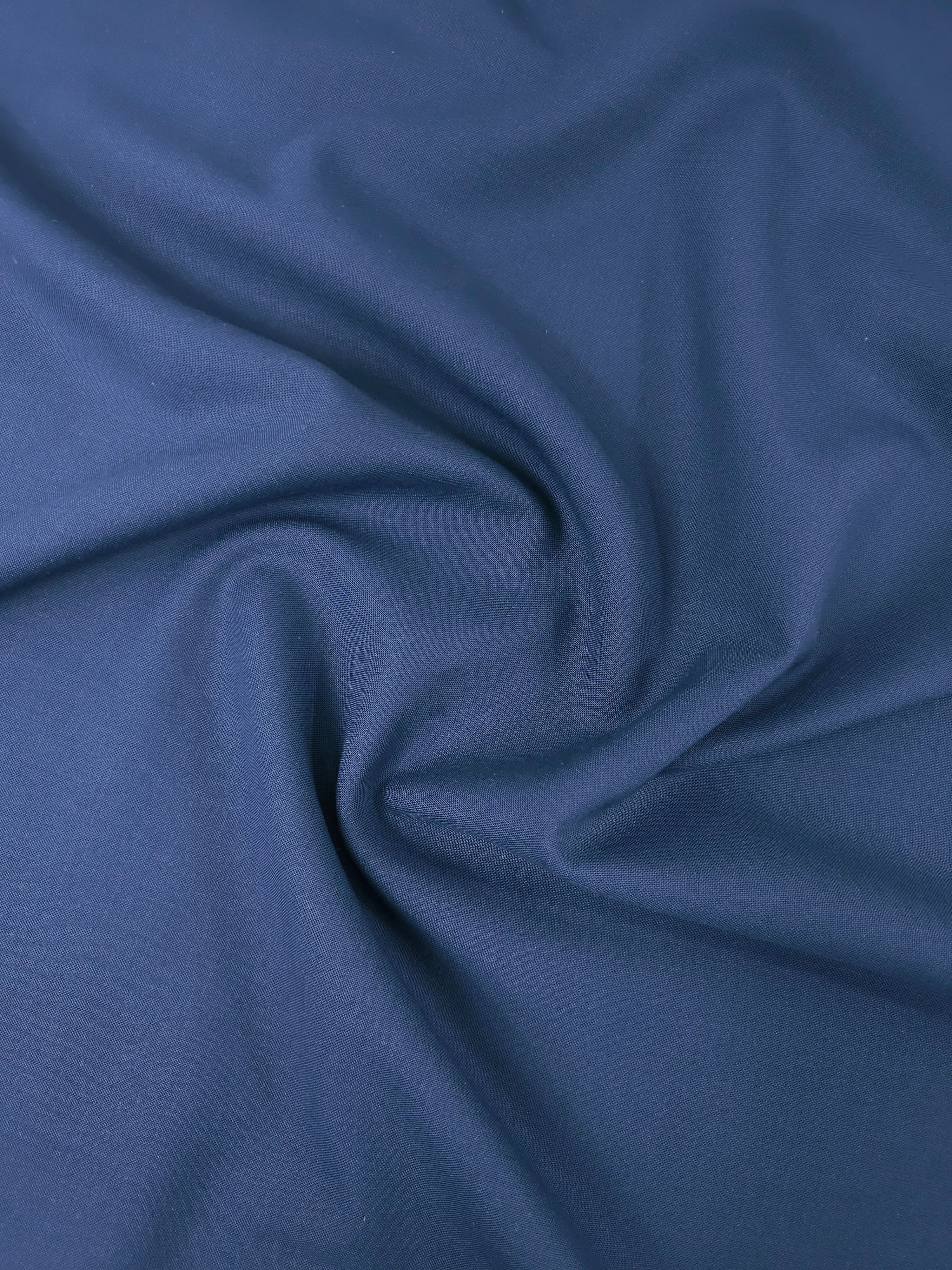 Dark Petrol Blue Poly Wool Suiting  - 2m Piece
