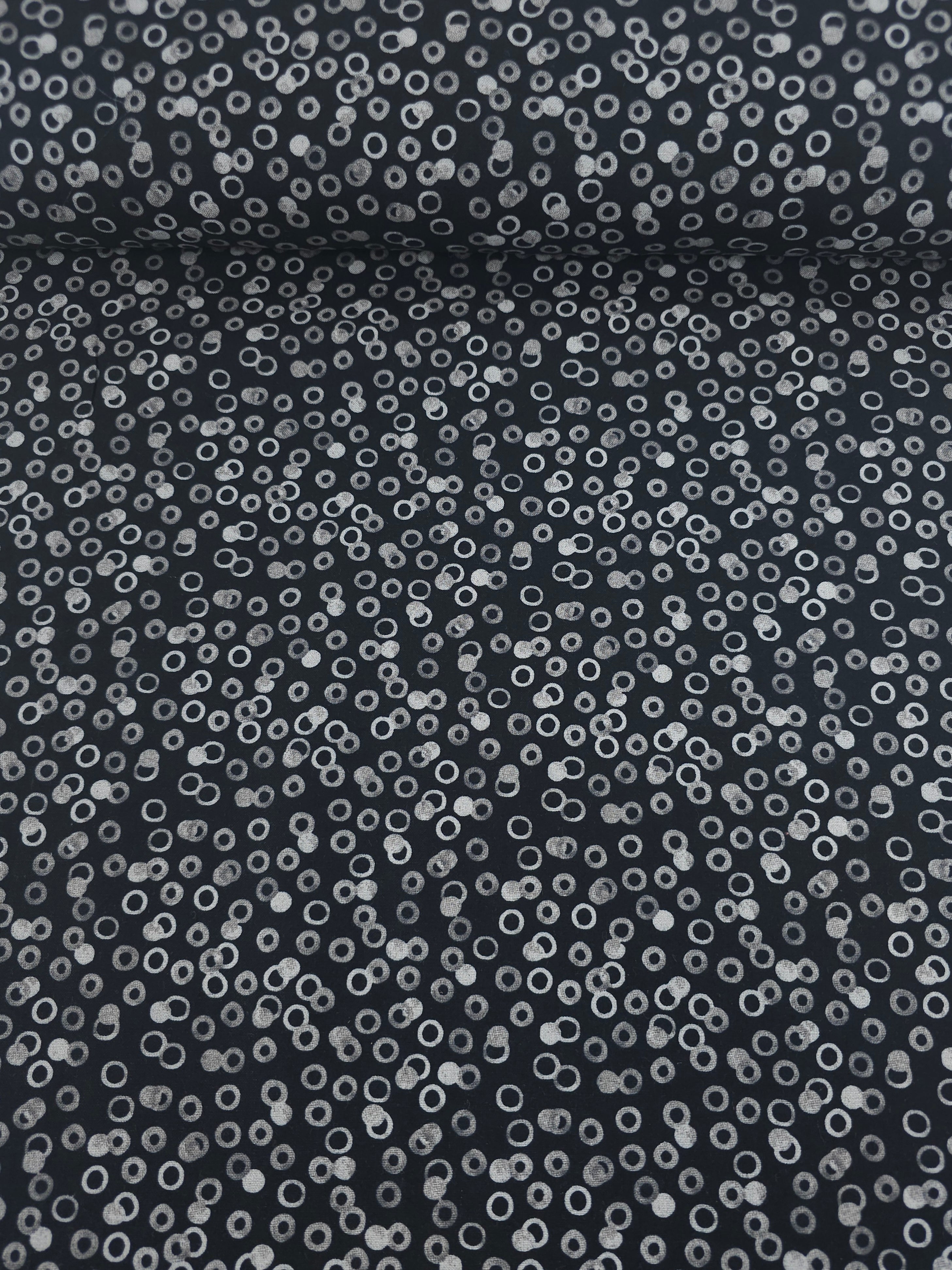 Black/Grey Irregular O Ring 100% Cotton