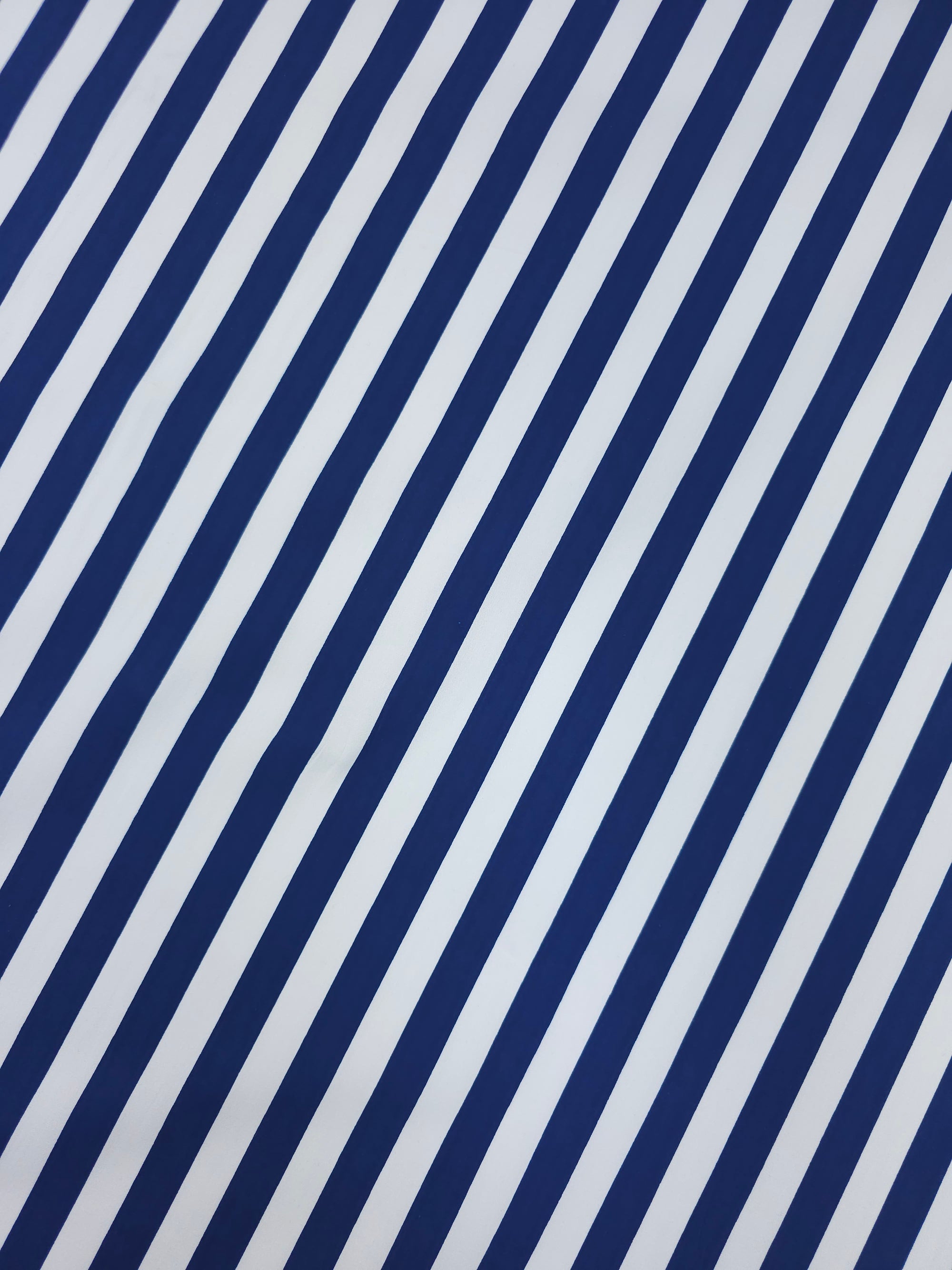 Blue/White Stripe Cotton Poplin