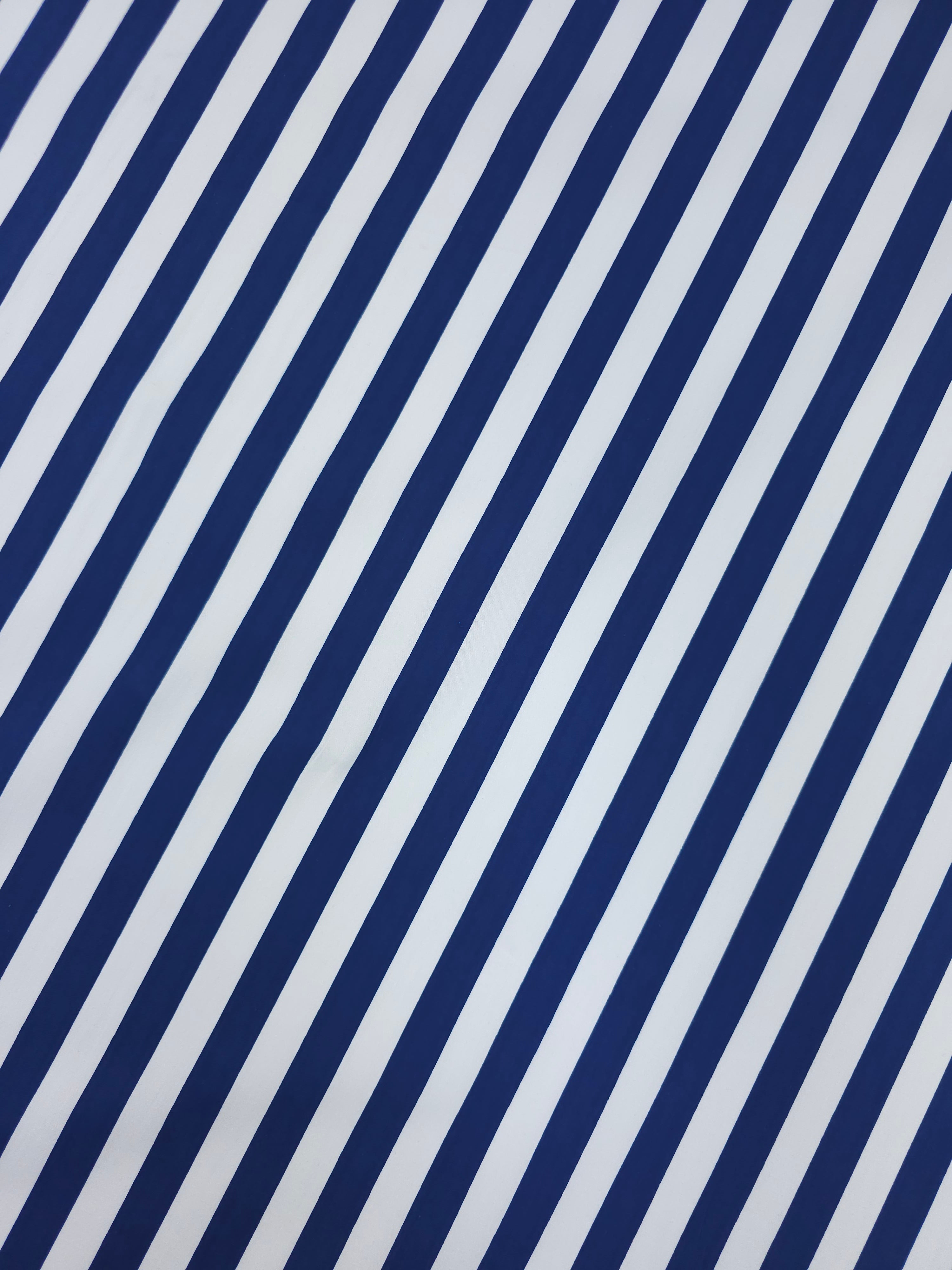 Blue/White Stripe Cotton Poplin