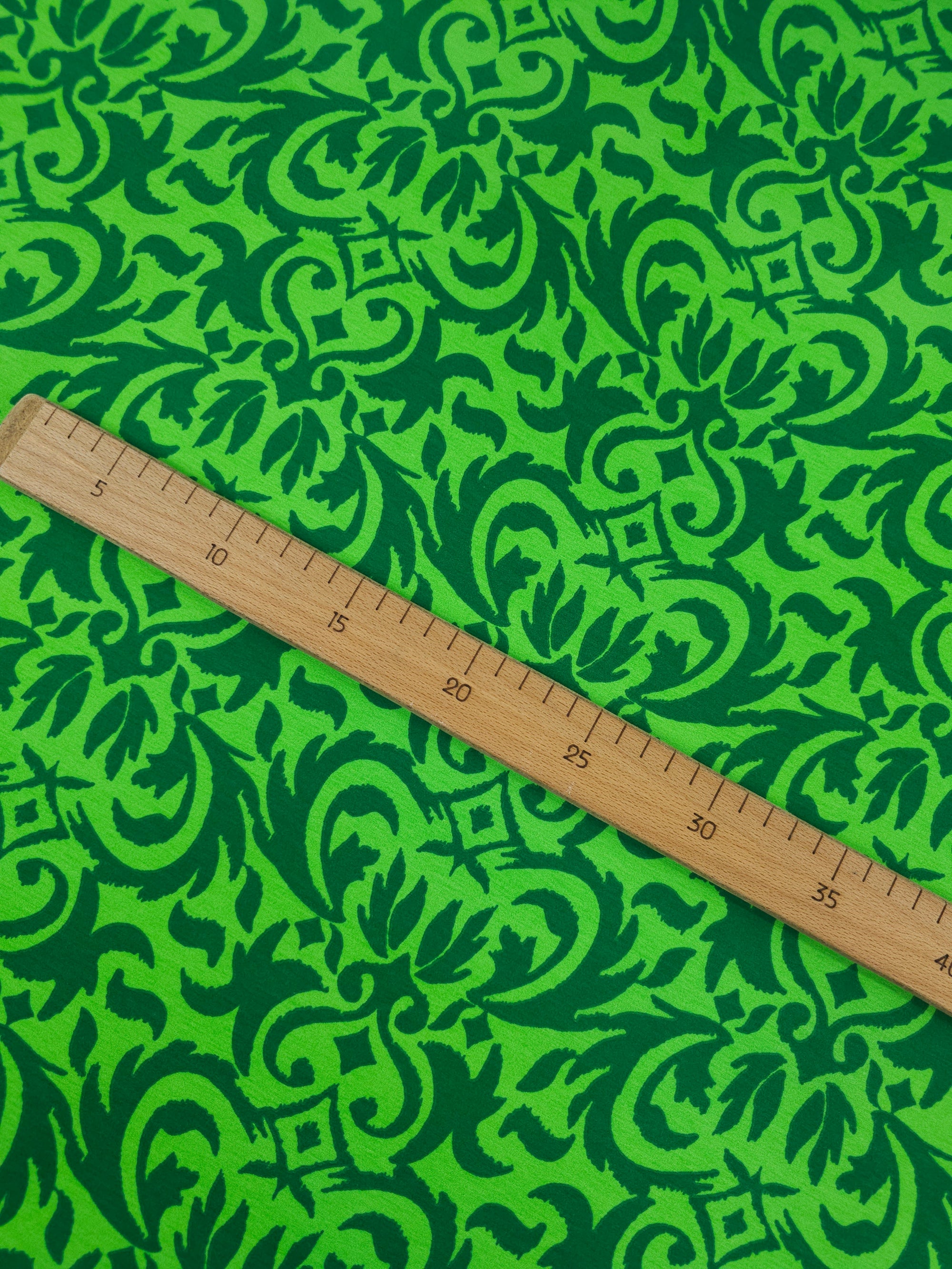 Green Duo Tone Damask Cotton