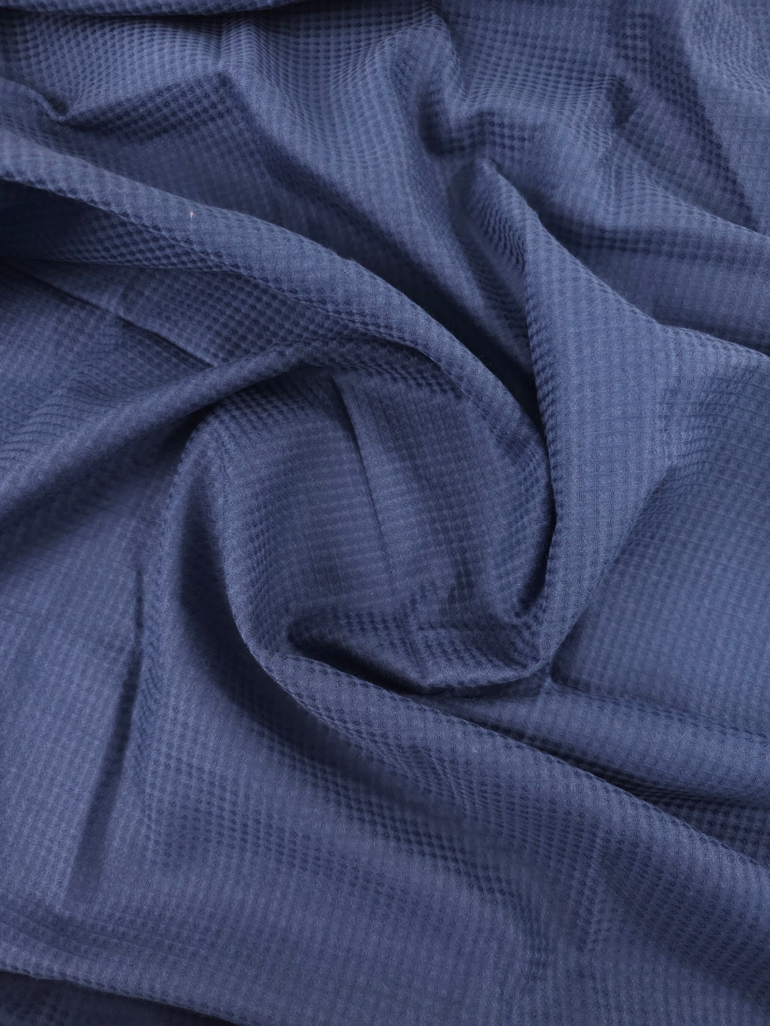 Hale Navy Soft Waffle Cotton