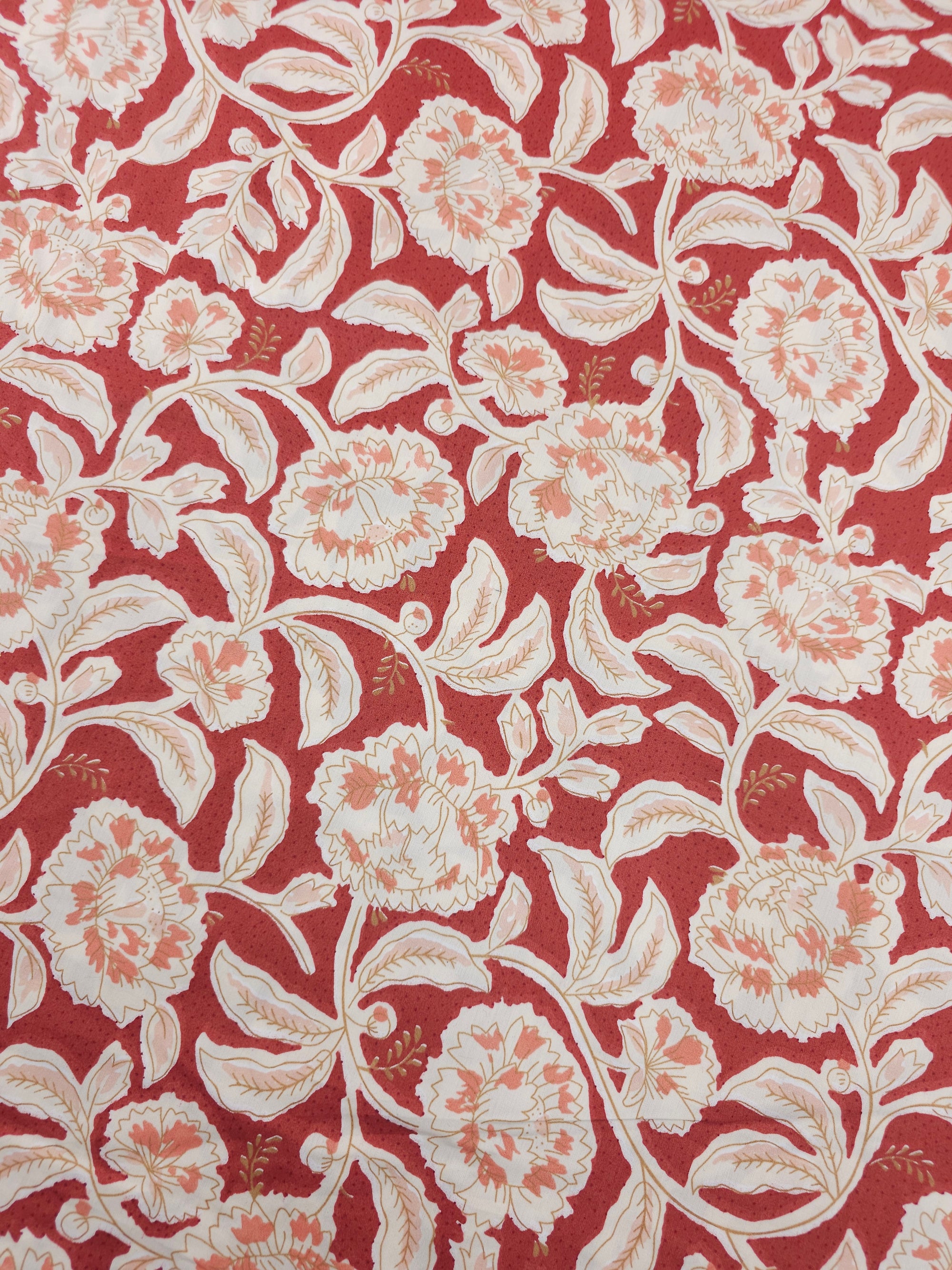 Pale Burgundy/Cream Puff Spiral Cambric Cotton