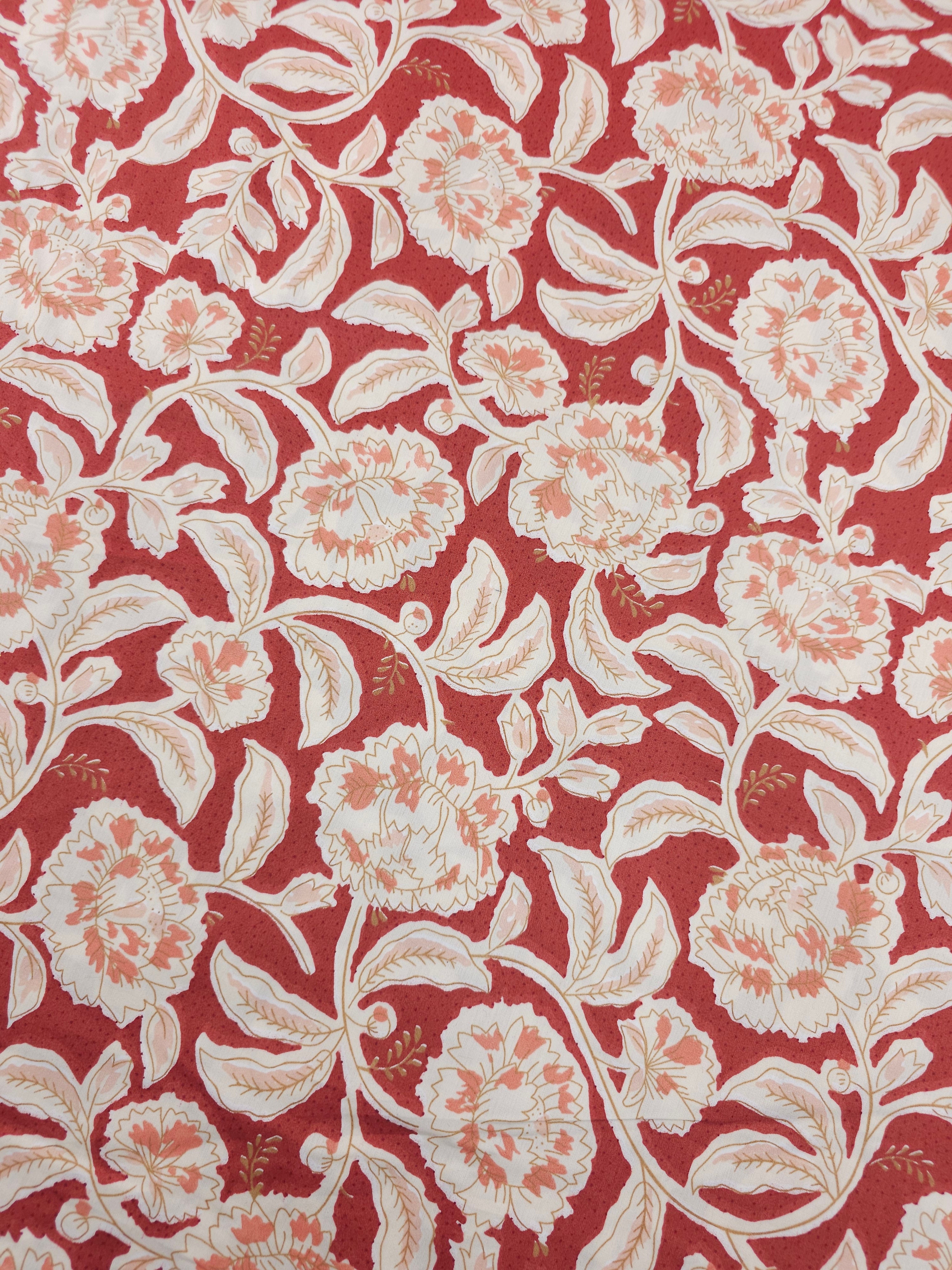 Pale Burgundy/Cream Puff Spiral Cambric Cotton