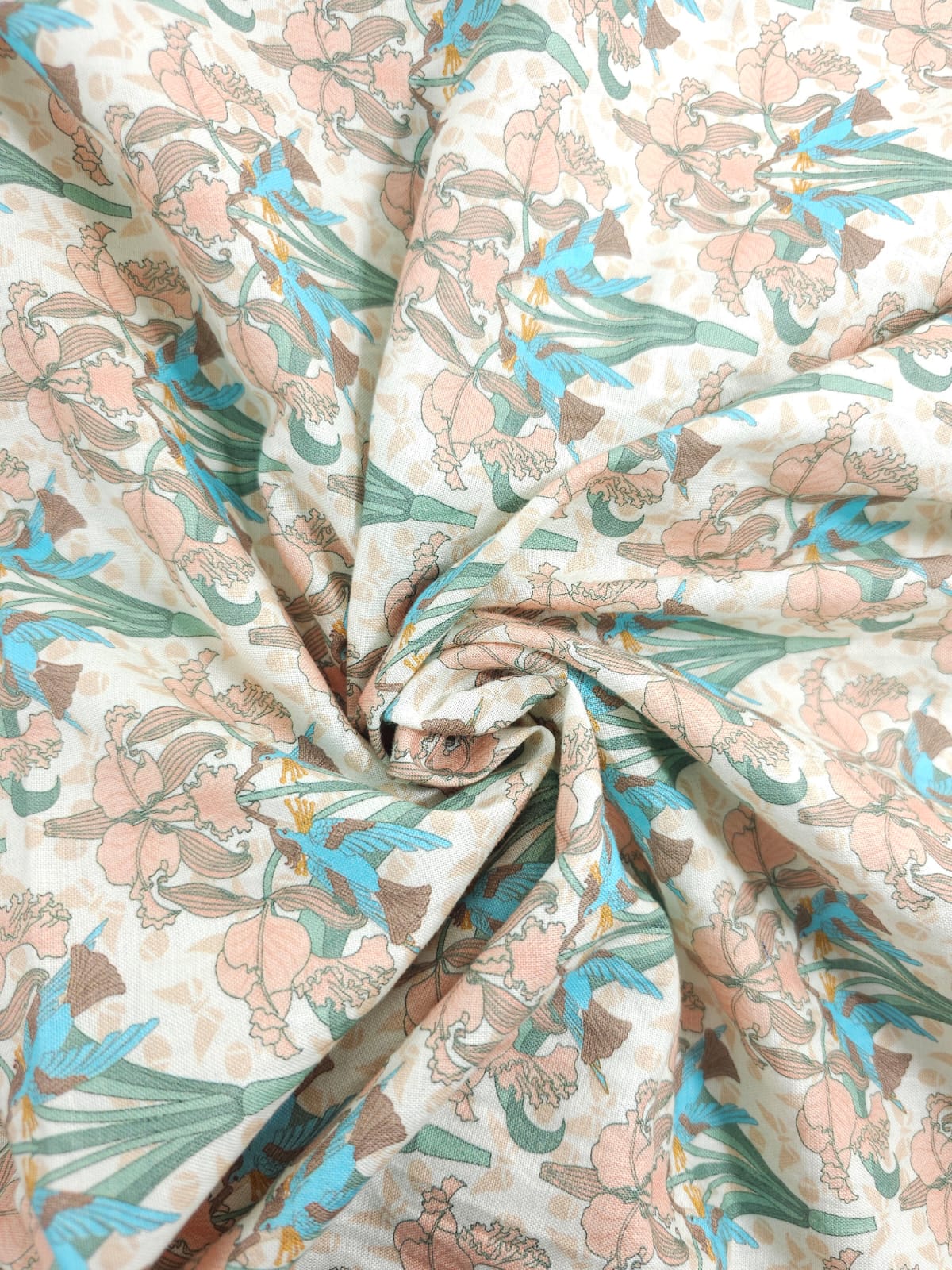 Petal Lustre Art Nouveau Organic Cotton - 1.4m Piece