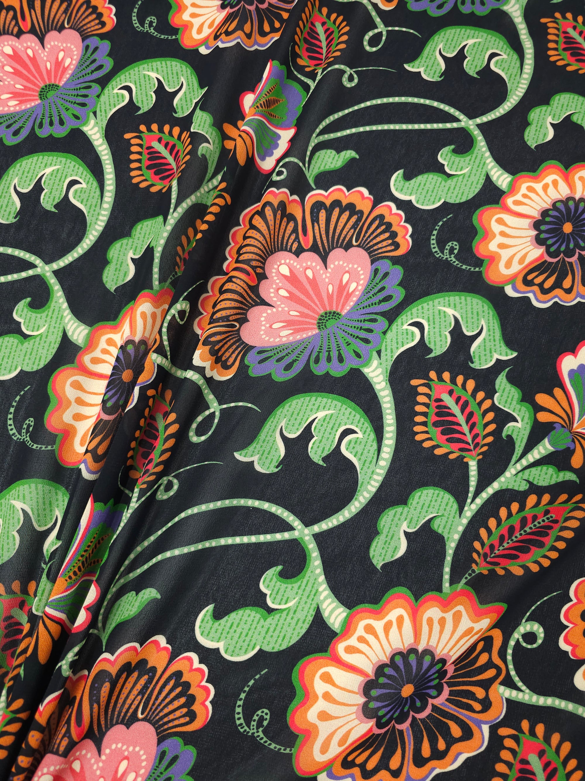 Floral Fiesta Viscose Crepe *DEFECT*