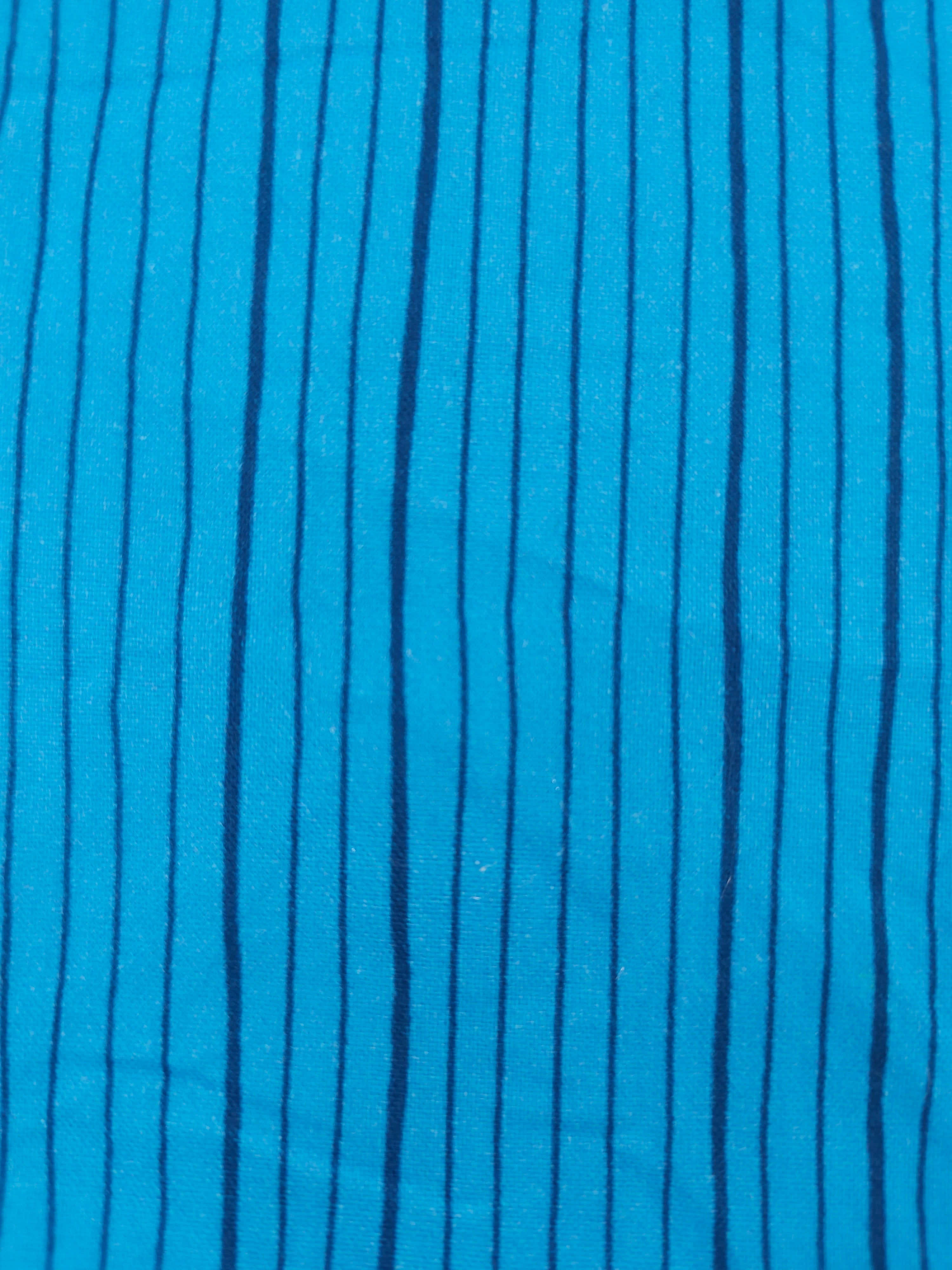 Blue stripe Cotton- 1.2m piece