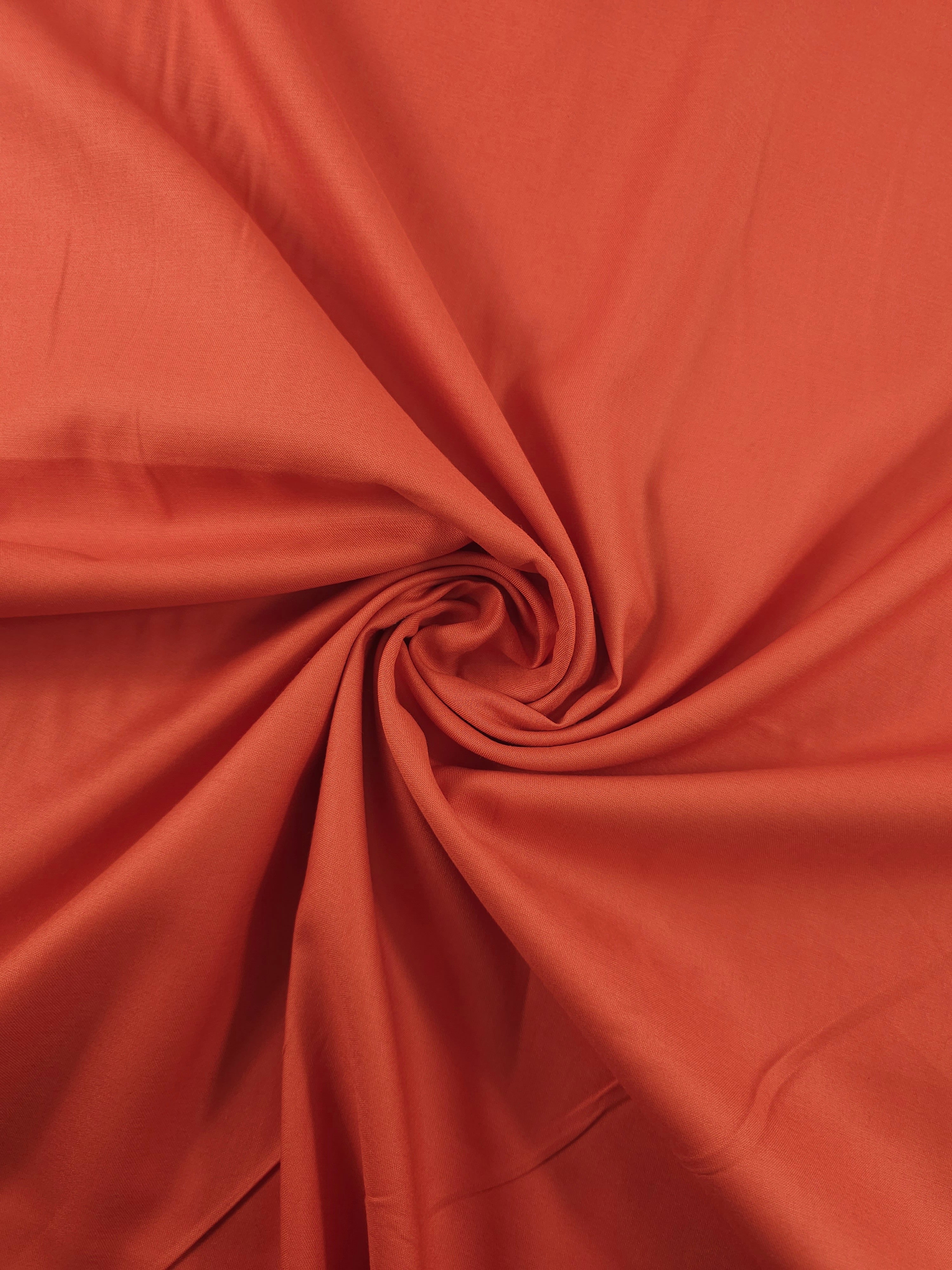 Orangey Red 100% Cotton