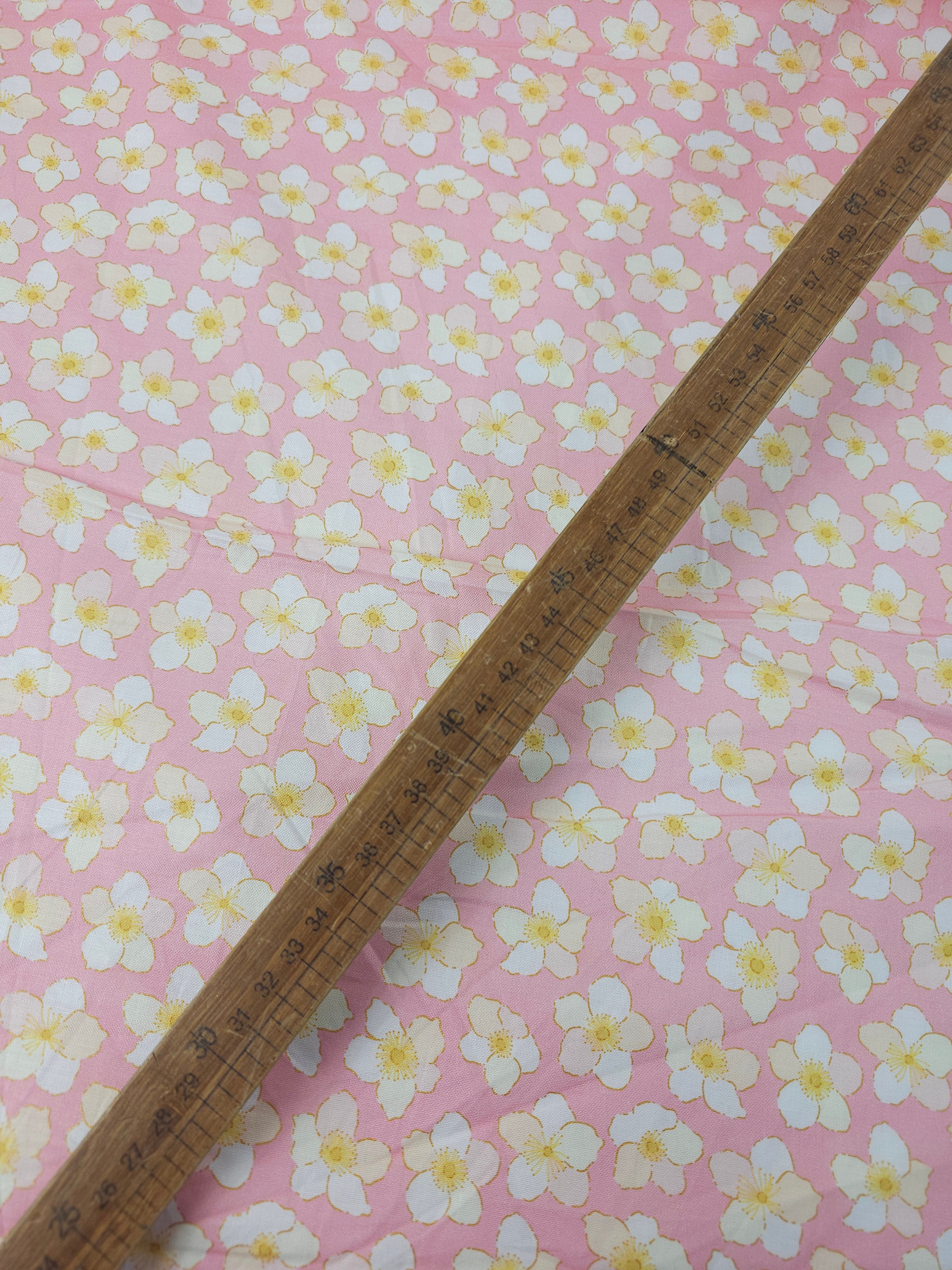 Pink Daisy Flower 100% Cotton