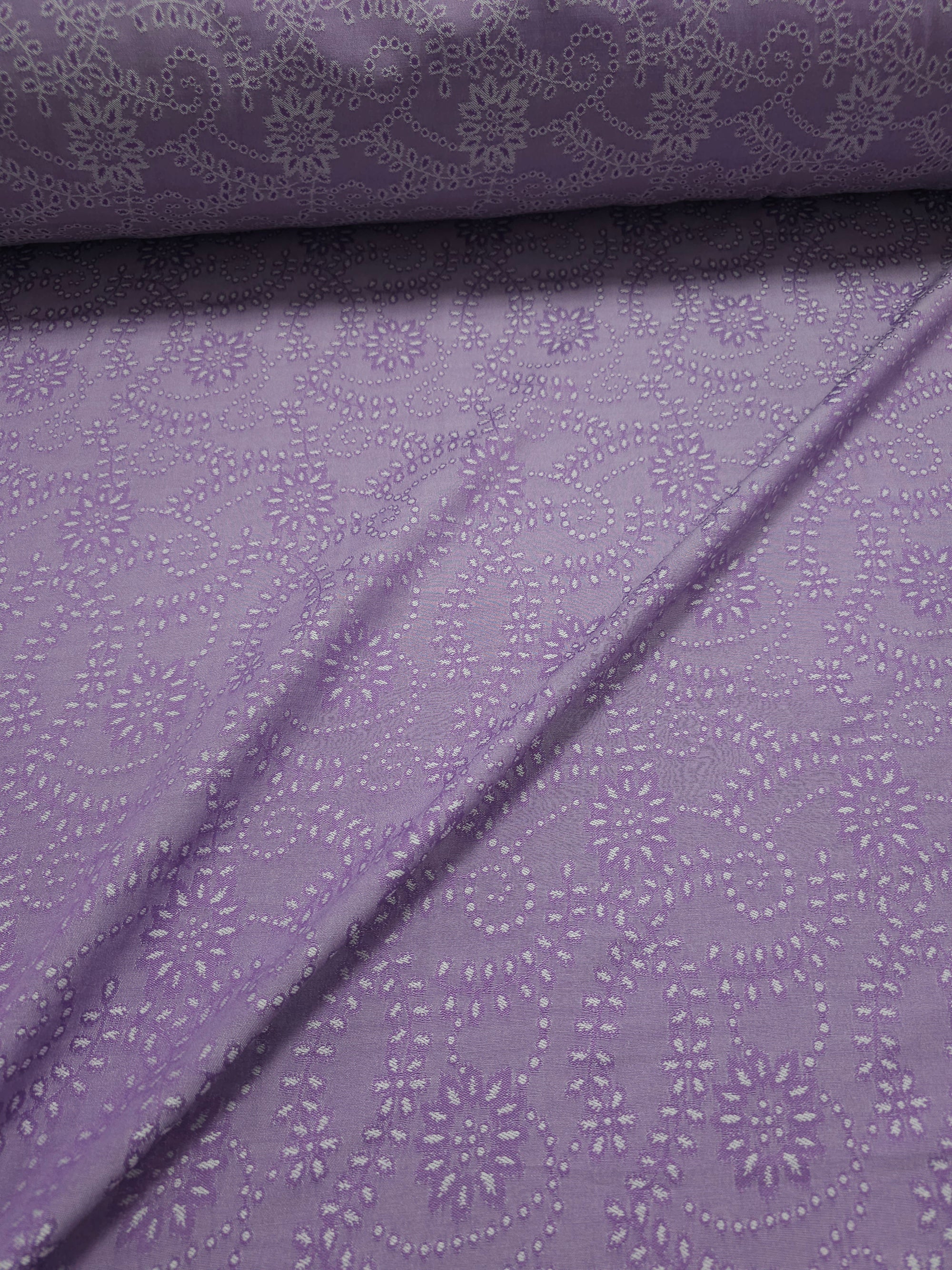 Light Purple Floral Spiral Poly