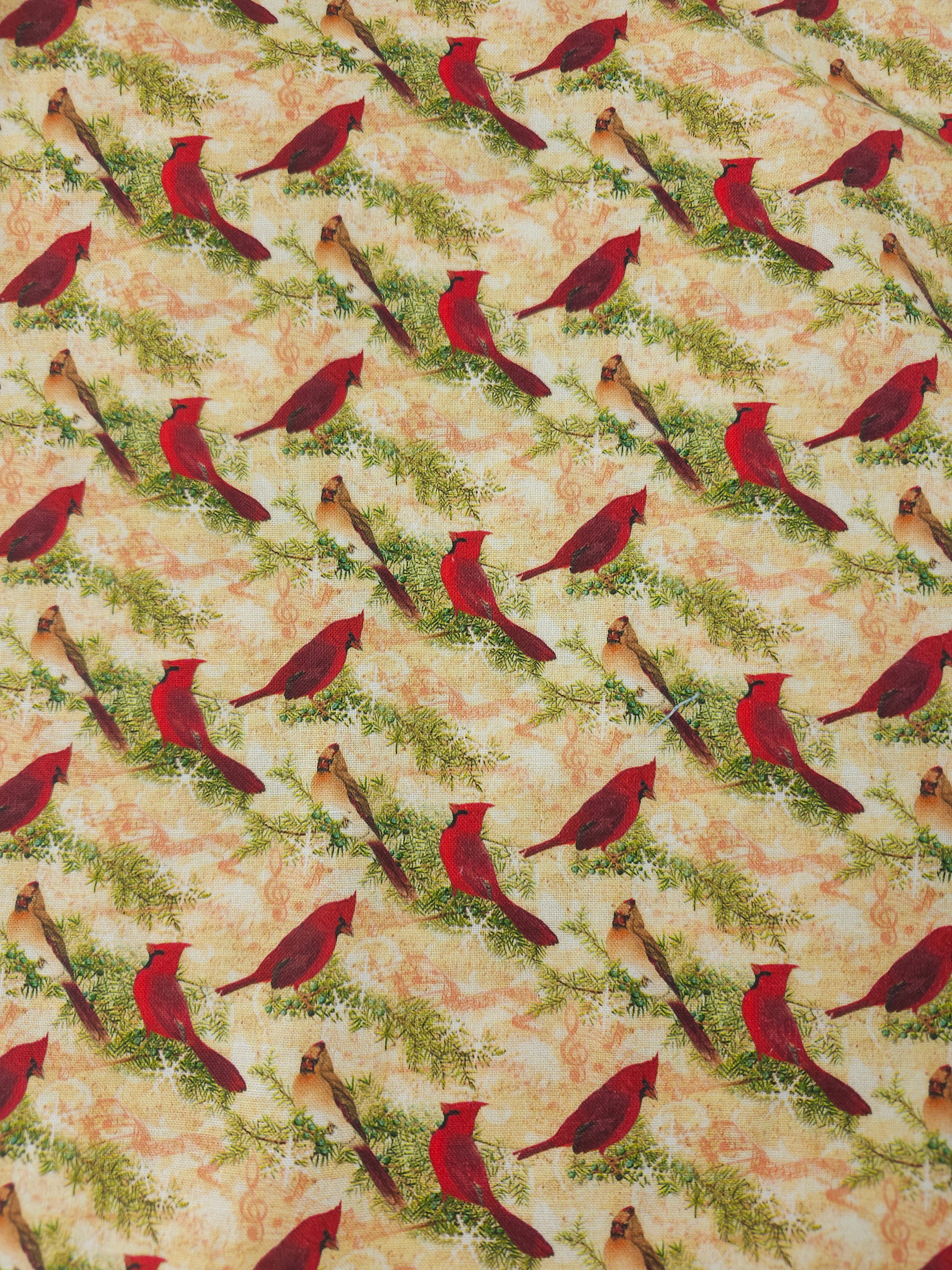 Christmas bird Cotton- 3.6m piece