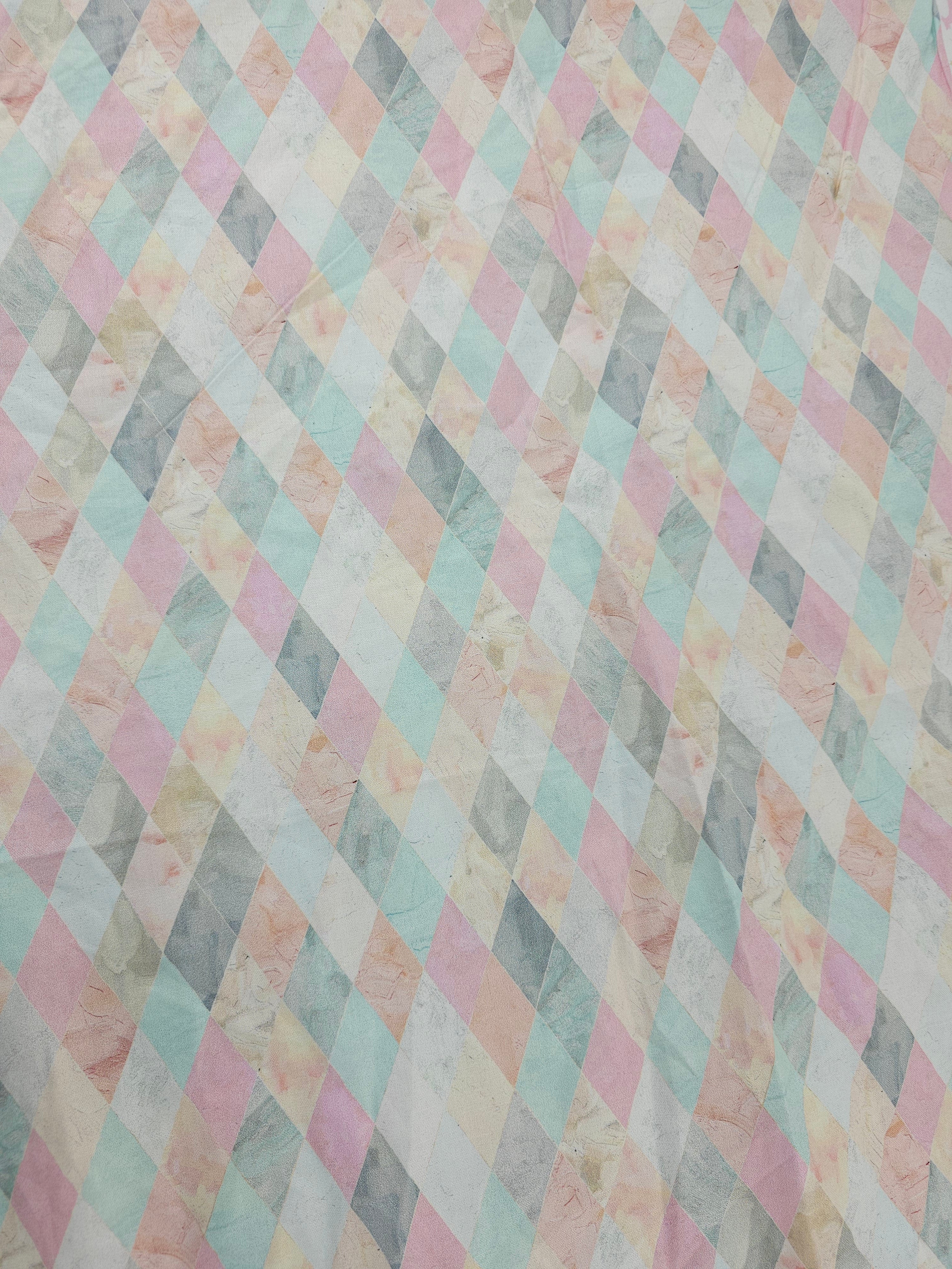 Pastel diamond Cotton- 2.5m piece