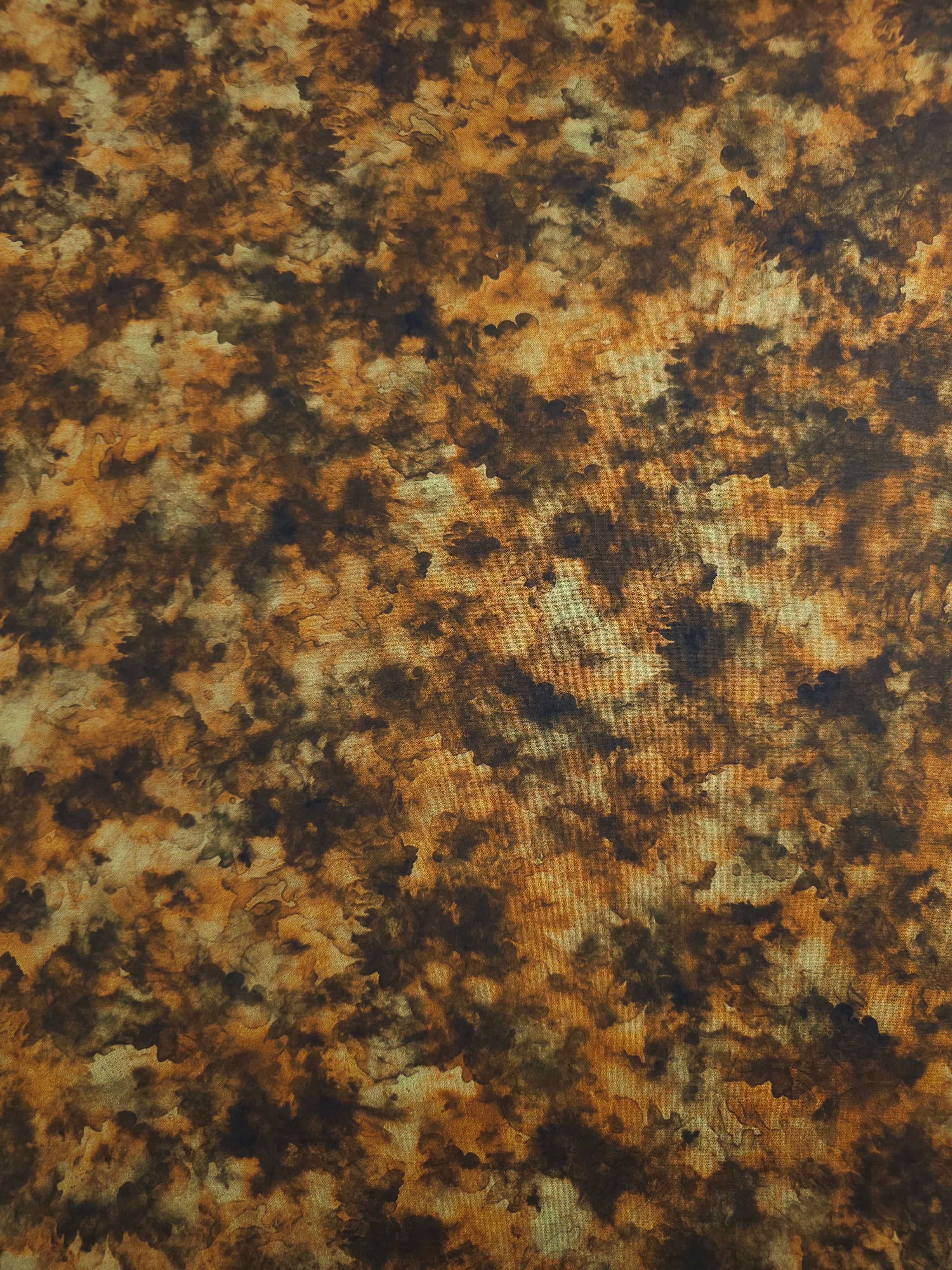 Timber Brown Iris Watercolour Smoke 100% Cotton 106" *EXTRA WIDE*