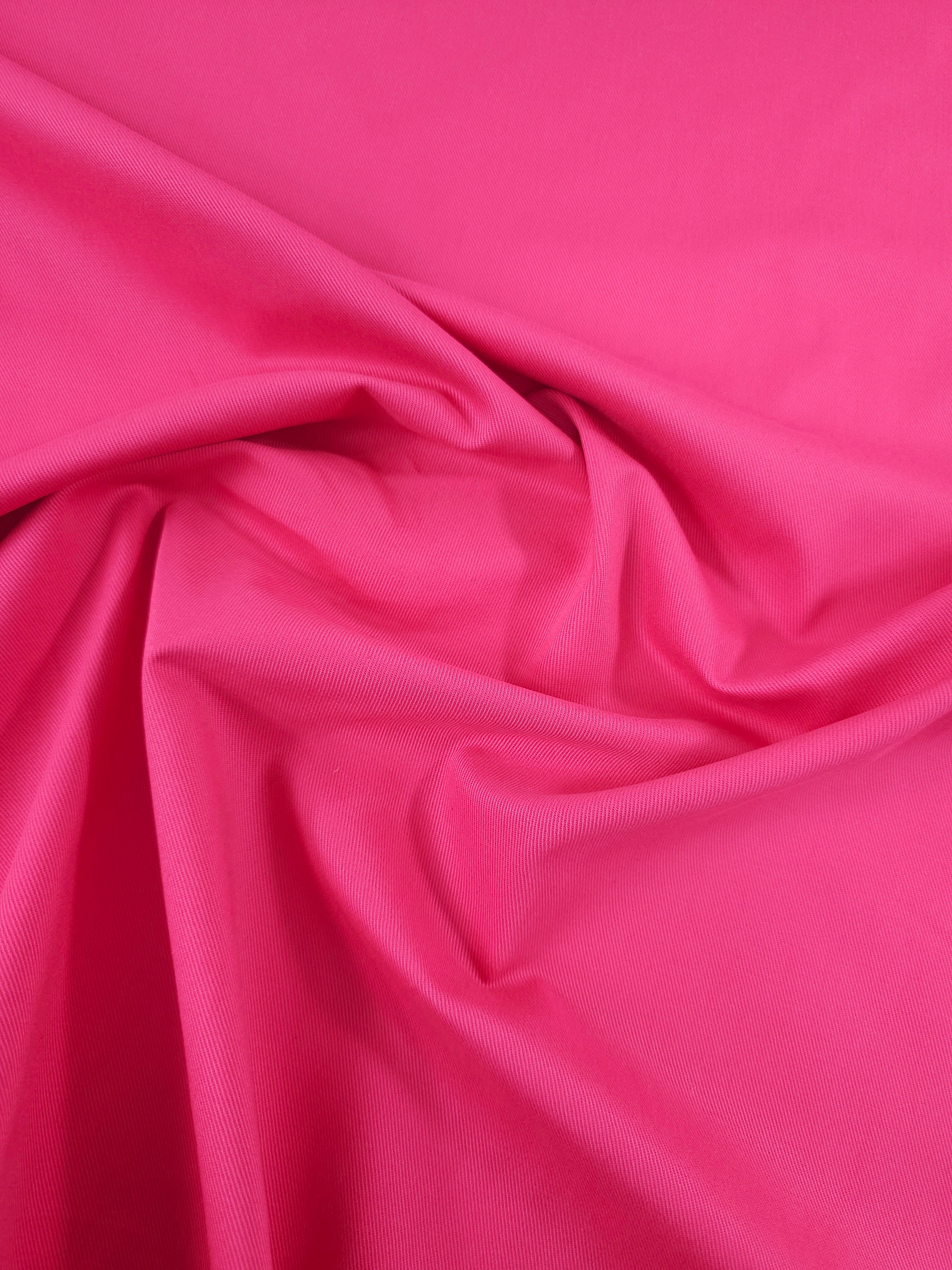 Hot Pink Twill Denim