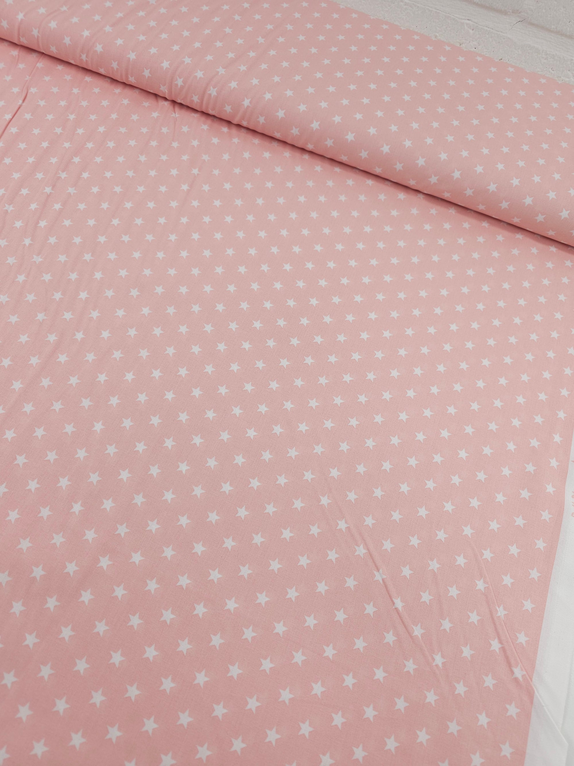 Light Pink Petit Stars 100% Cotton 60"