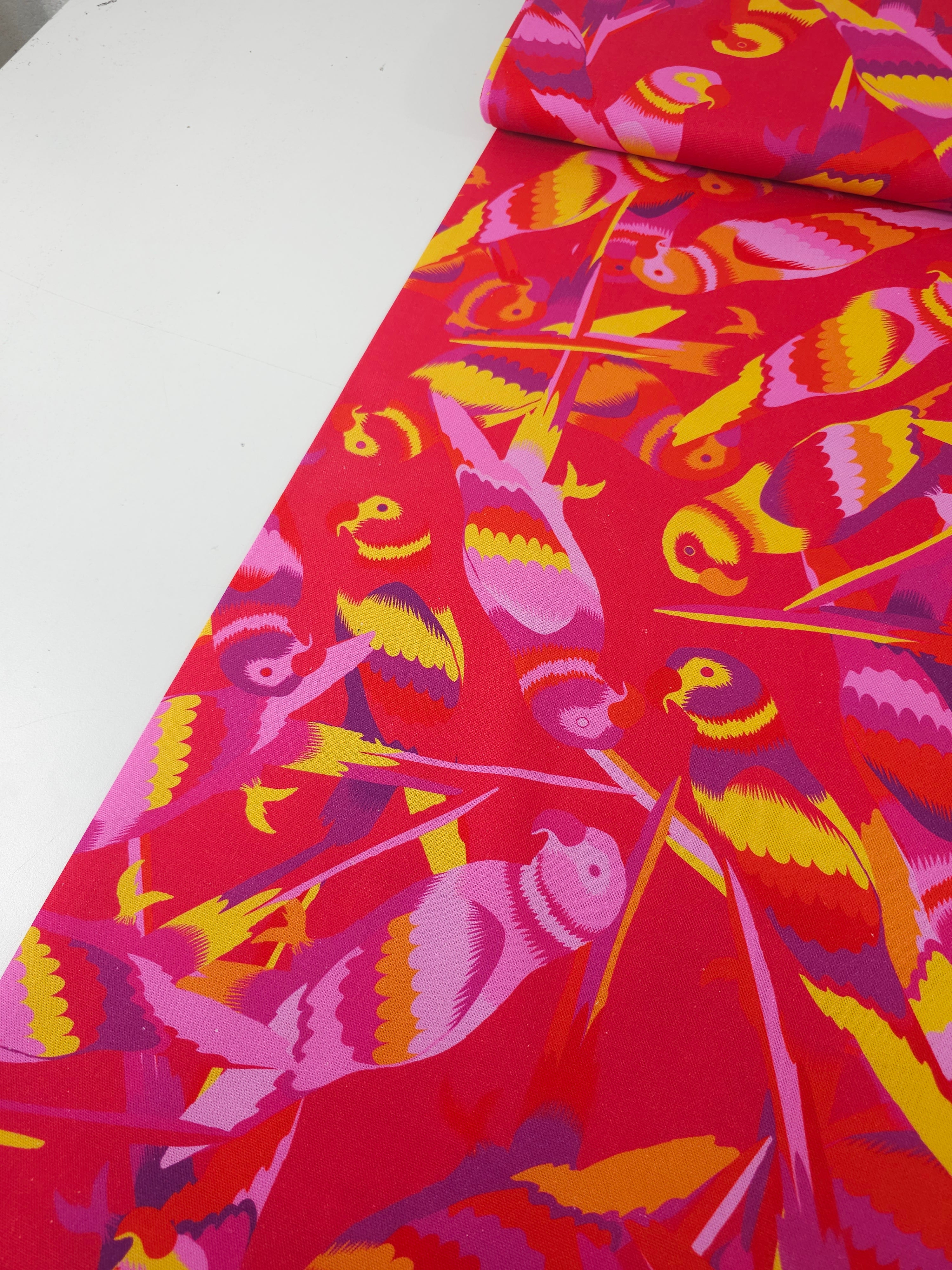 Summer Parrot Fiesta Canvas Cotton