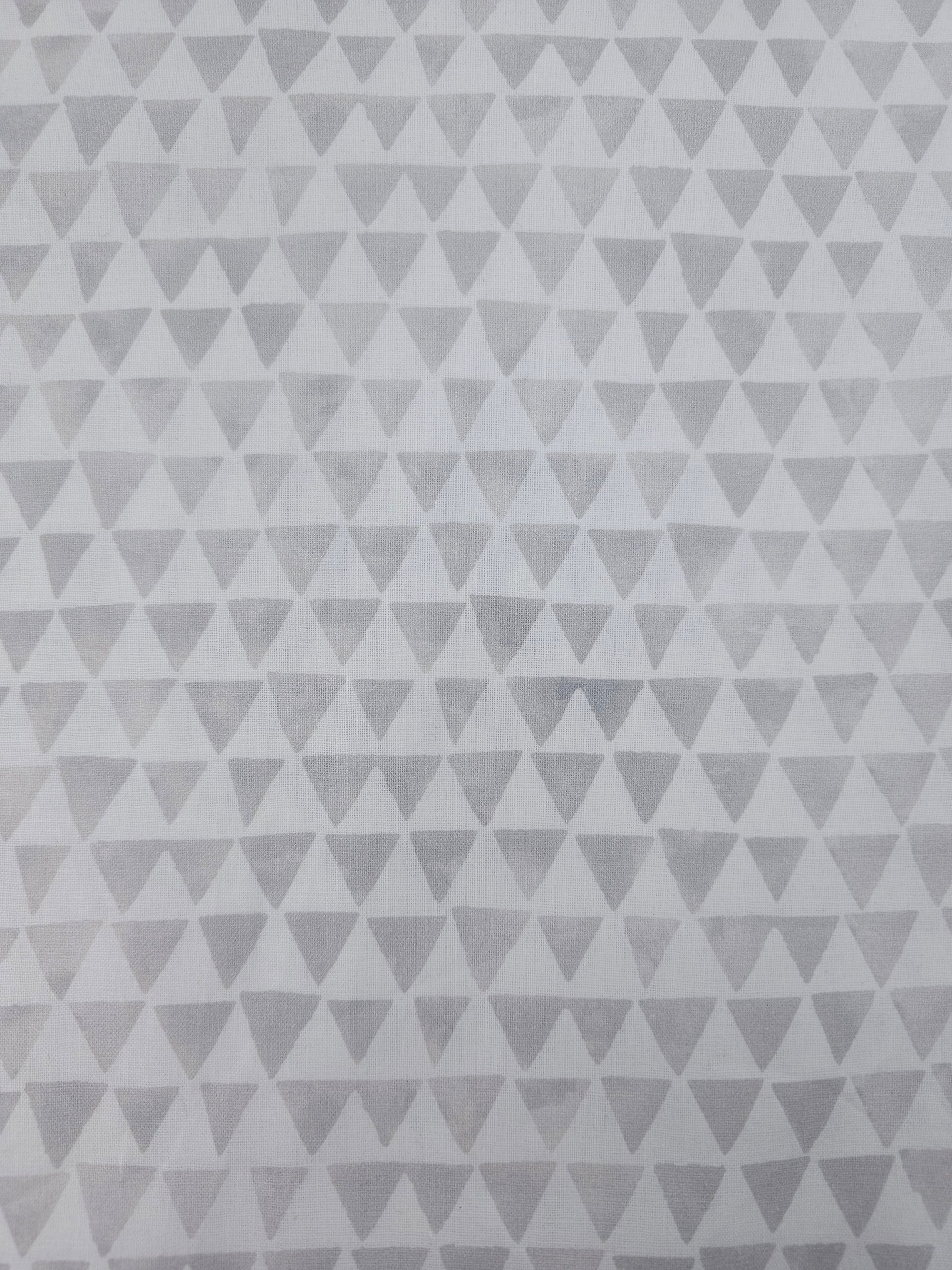 Grey Geometric Triangles 100% Cotton