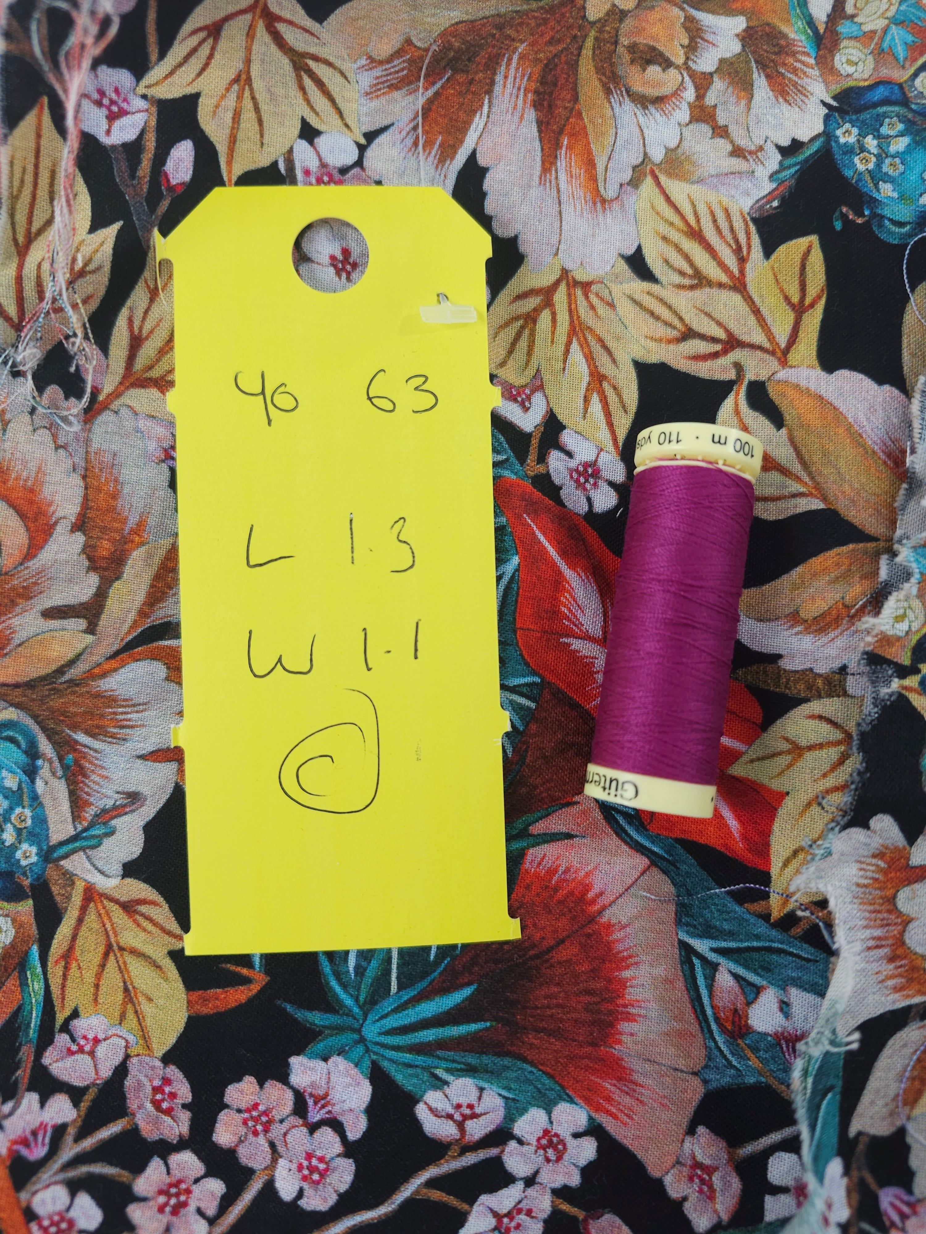 Beetle floral Cotton- 1.3m piece