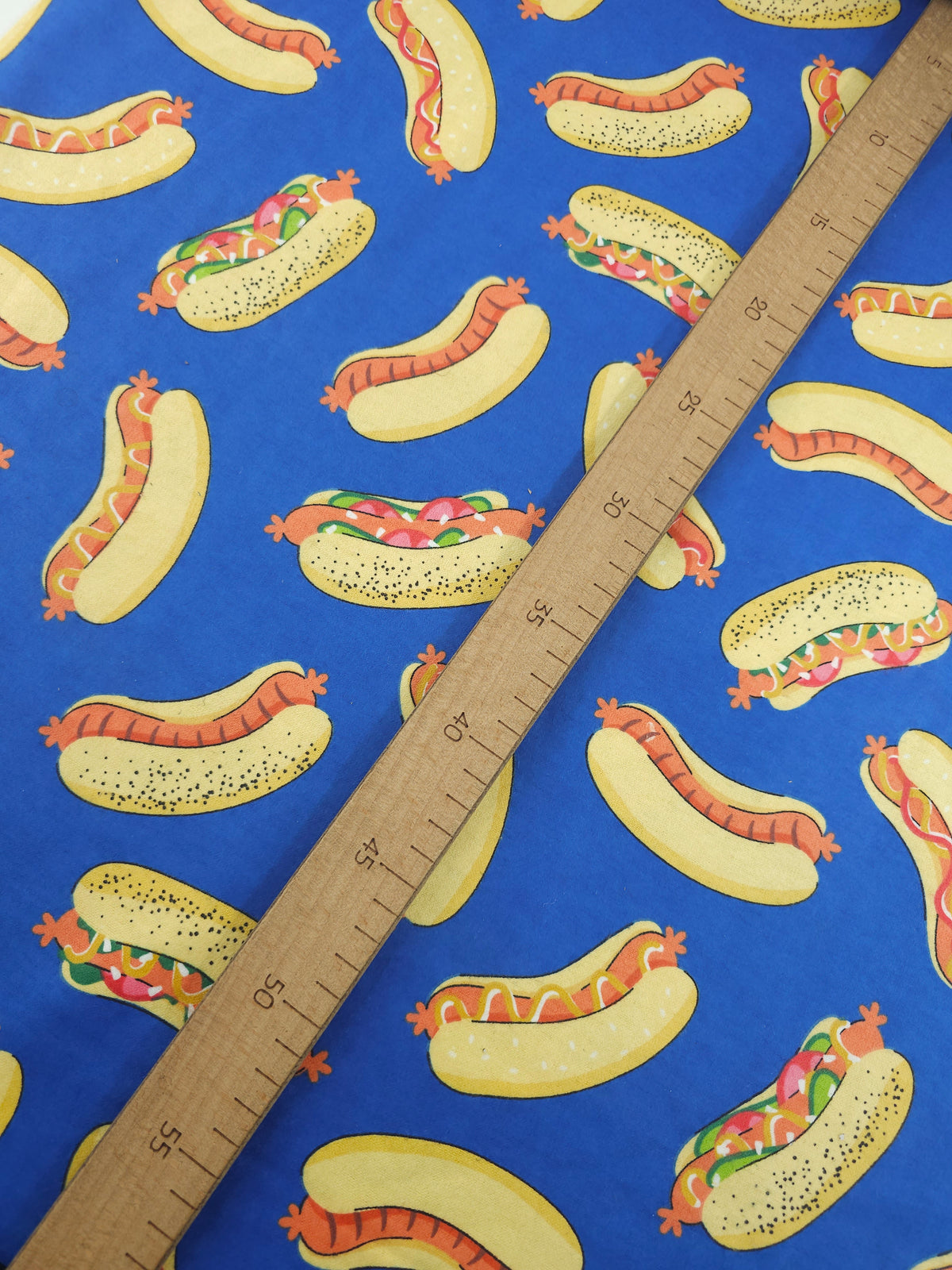 Tossed Hotdogs Lightweight Flannel Cotton