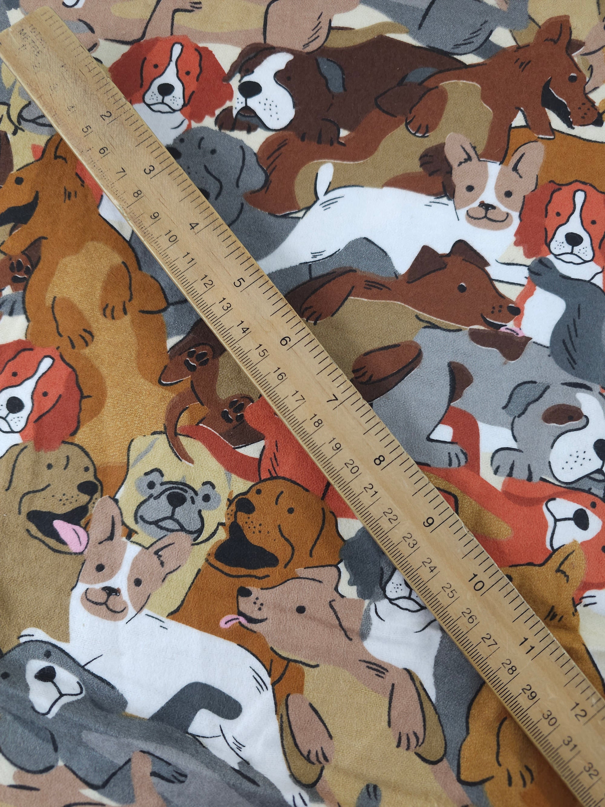 Dog Party Lightweight Flannel Cotton
