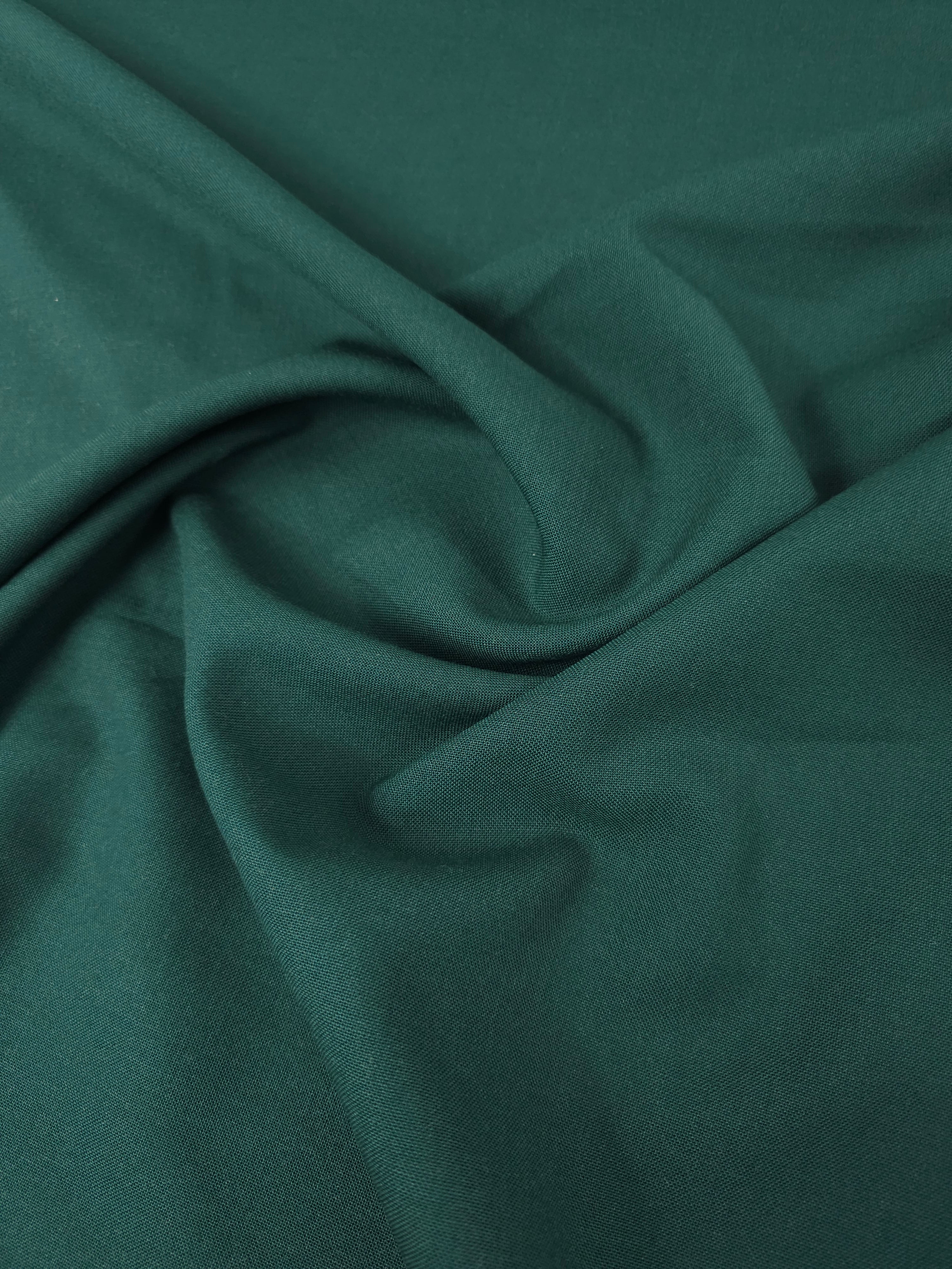 Dark Green Poly Wool Suiting