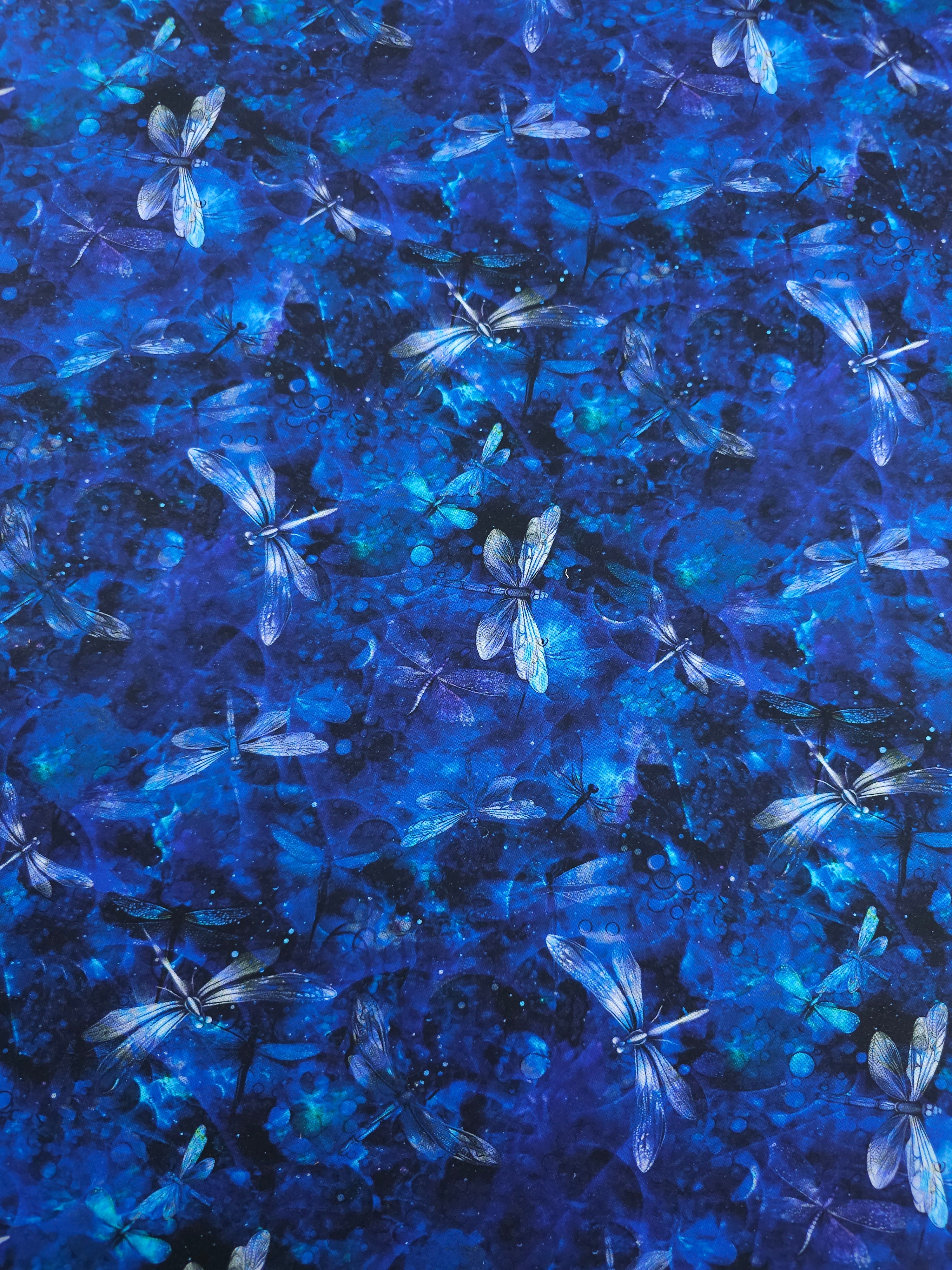 Dark Blue/Purple Midnight Dragonfly 100% Cotton