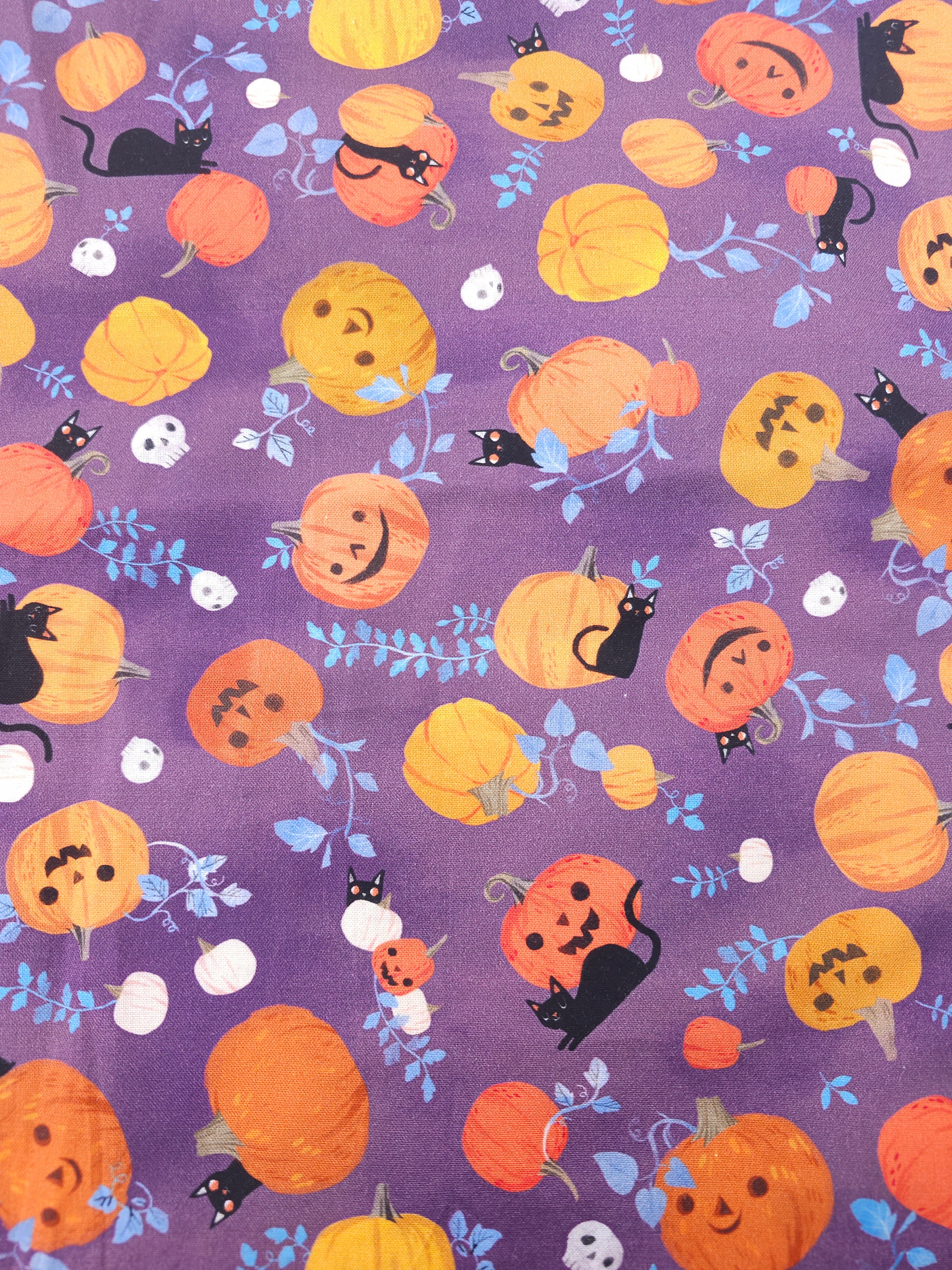 A cats pumpkin patch Cotton- 1.5m piece