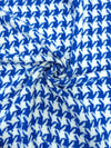 Blue/White Dogtooth Acrylic Wool