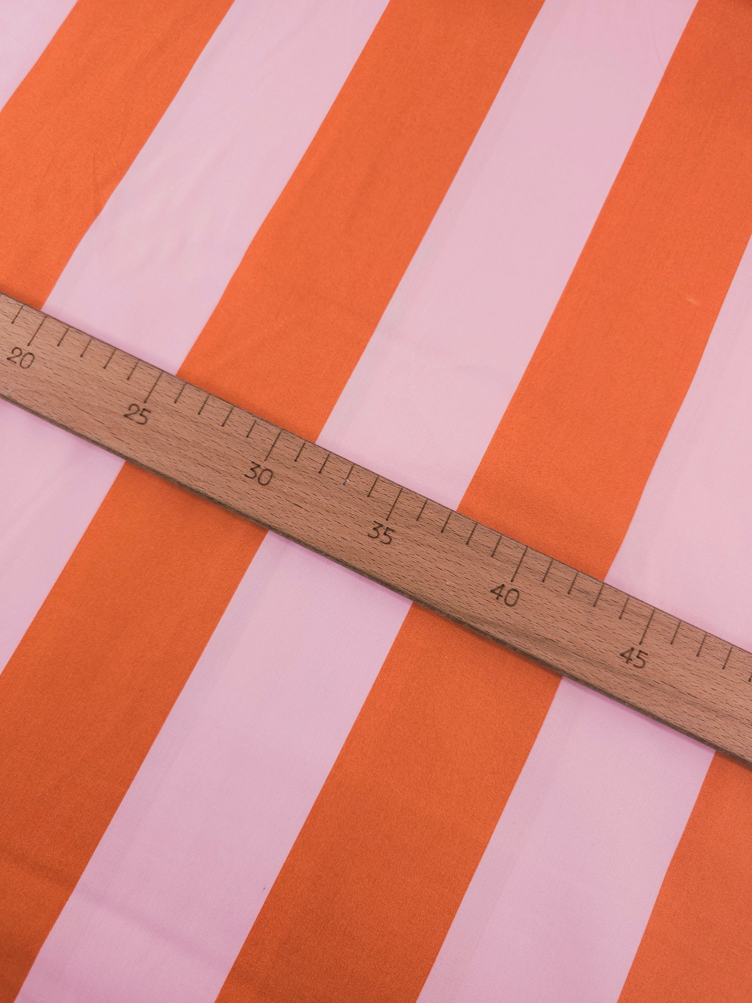 Orange/Pink Block Stripe Cotton Viscose 64" - IKEA