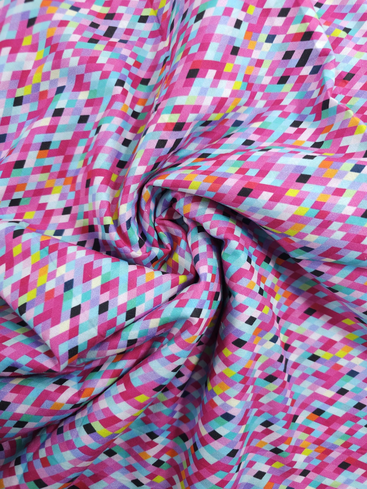 Tessellation Pink Cotton (Various Sizes)