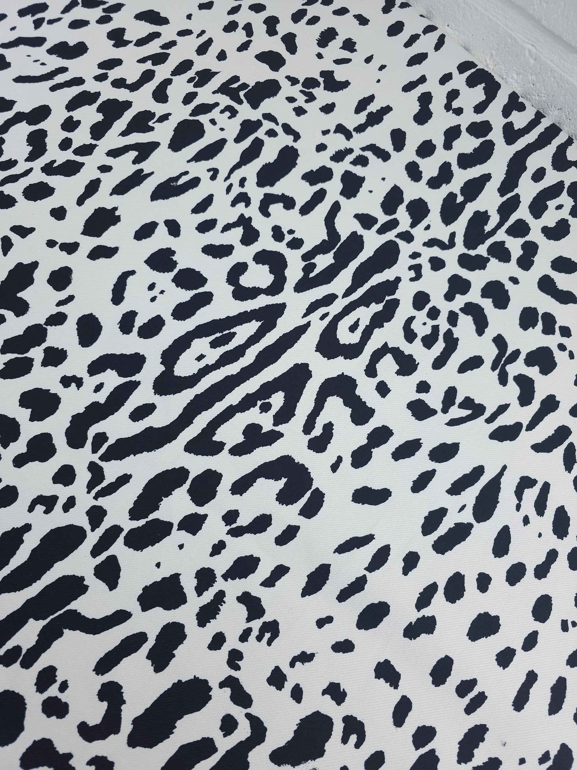 White/Black Leopard Denim