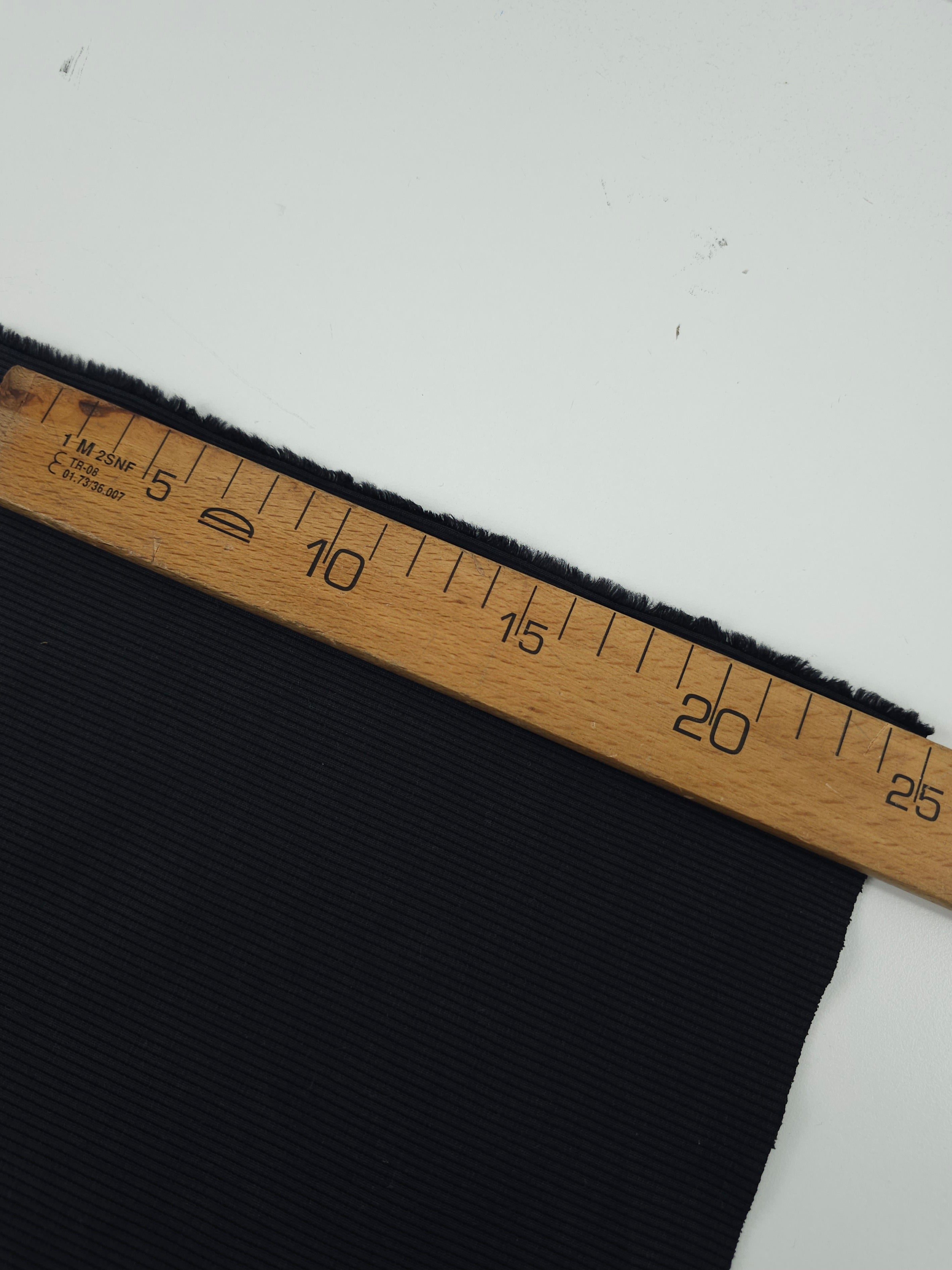 Black Knit Heavy Ribbing - 25cm Piece - Gymshark