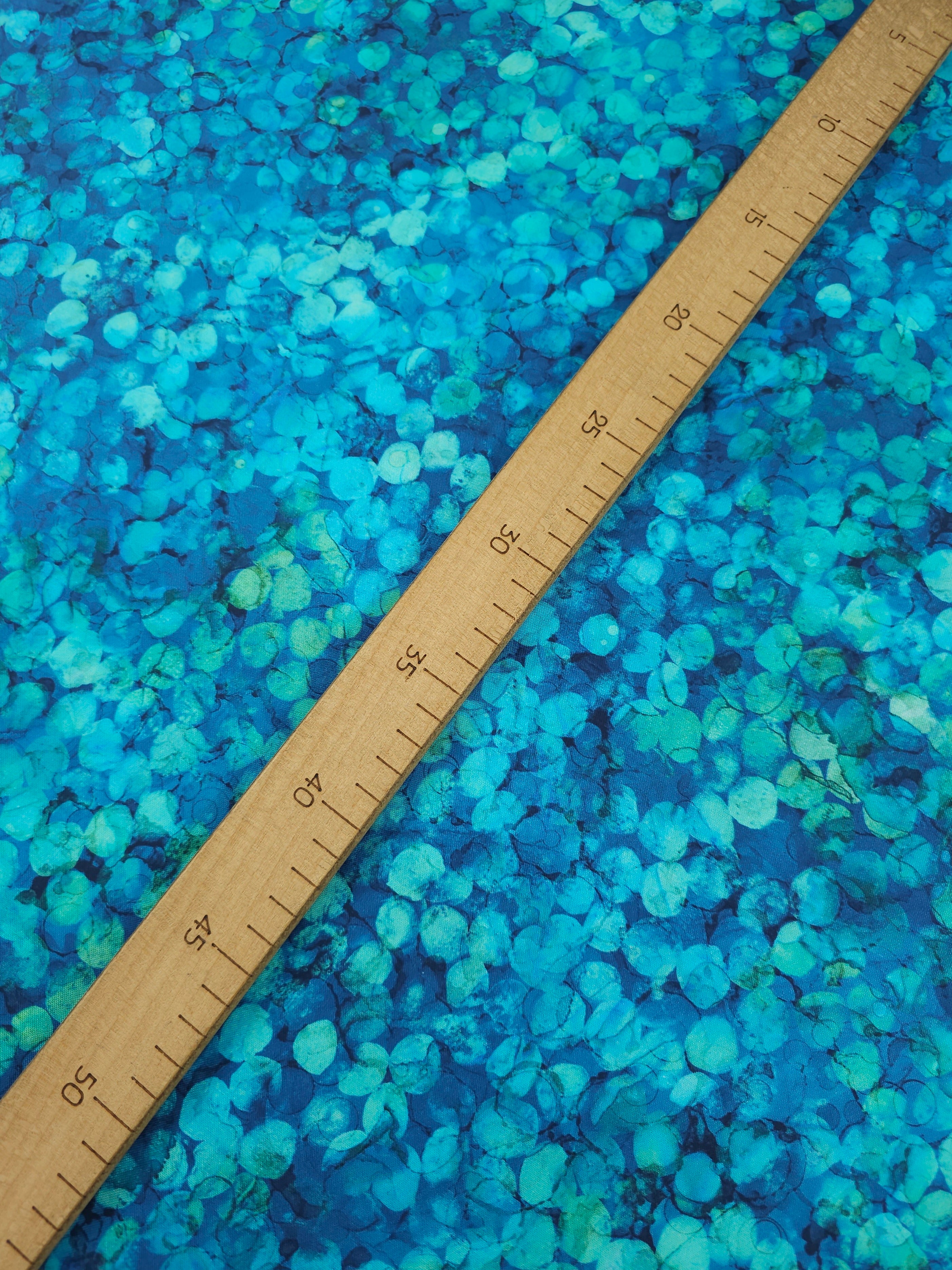 Aqua Confetti Utopia 100% Cotton