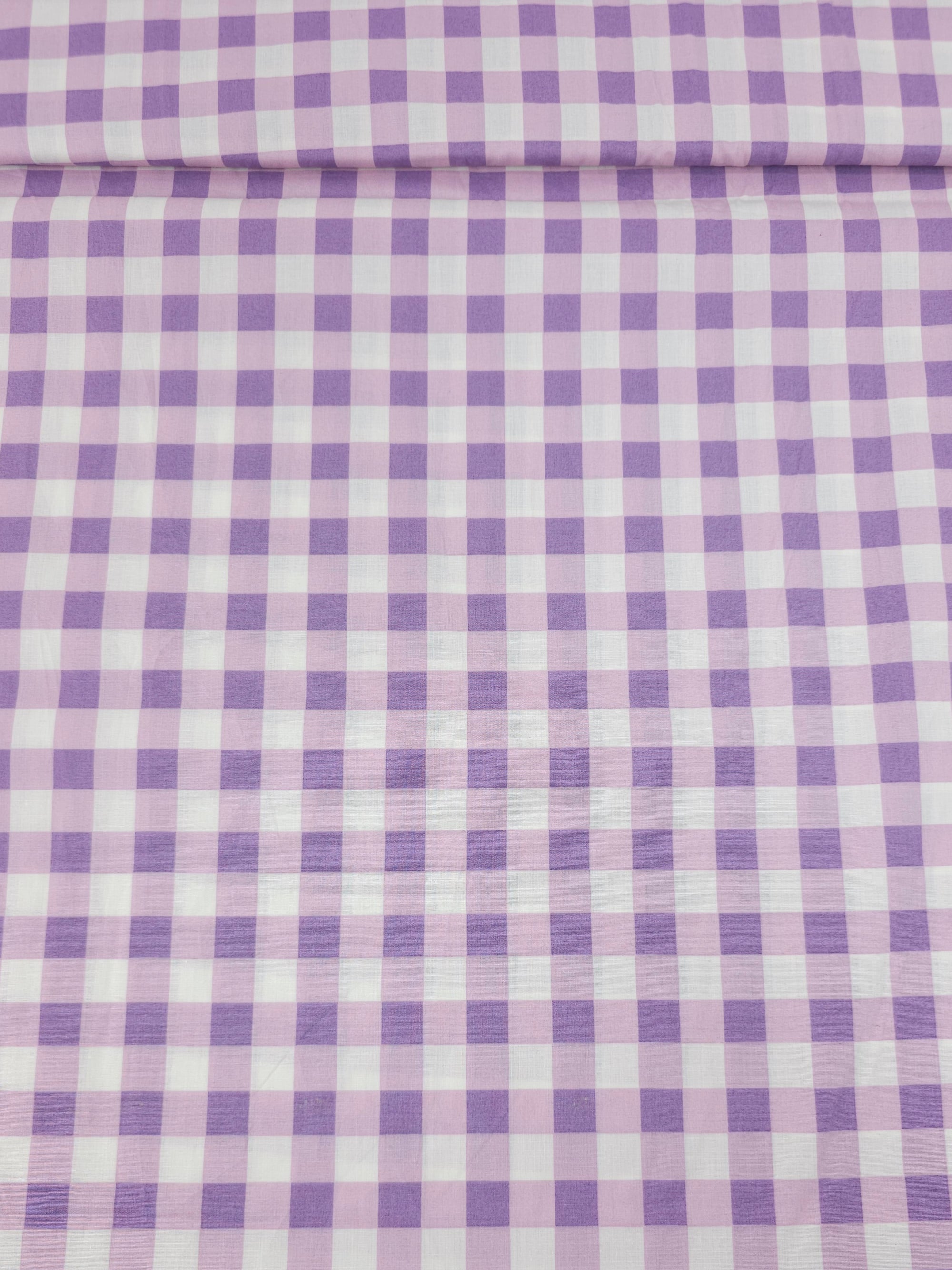 Purple/Warm Lilac Gingham Lightweight Cotton 57"