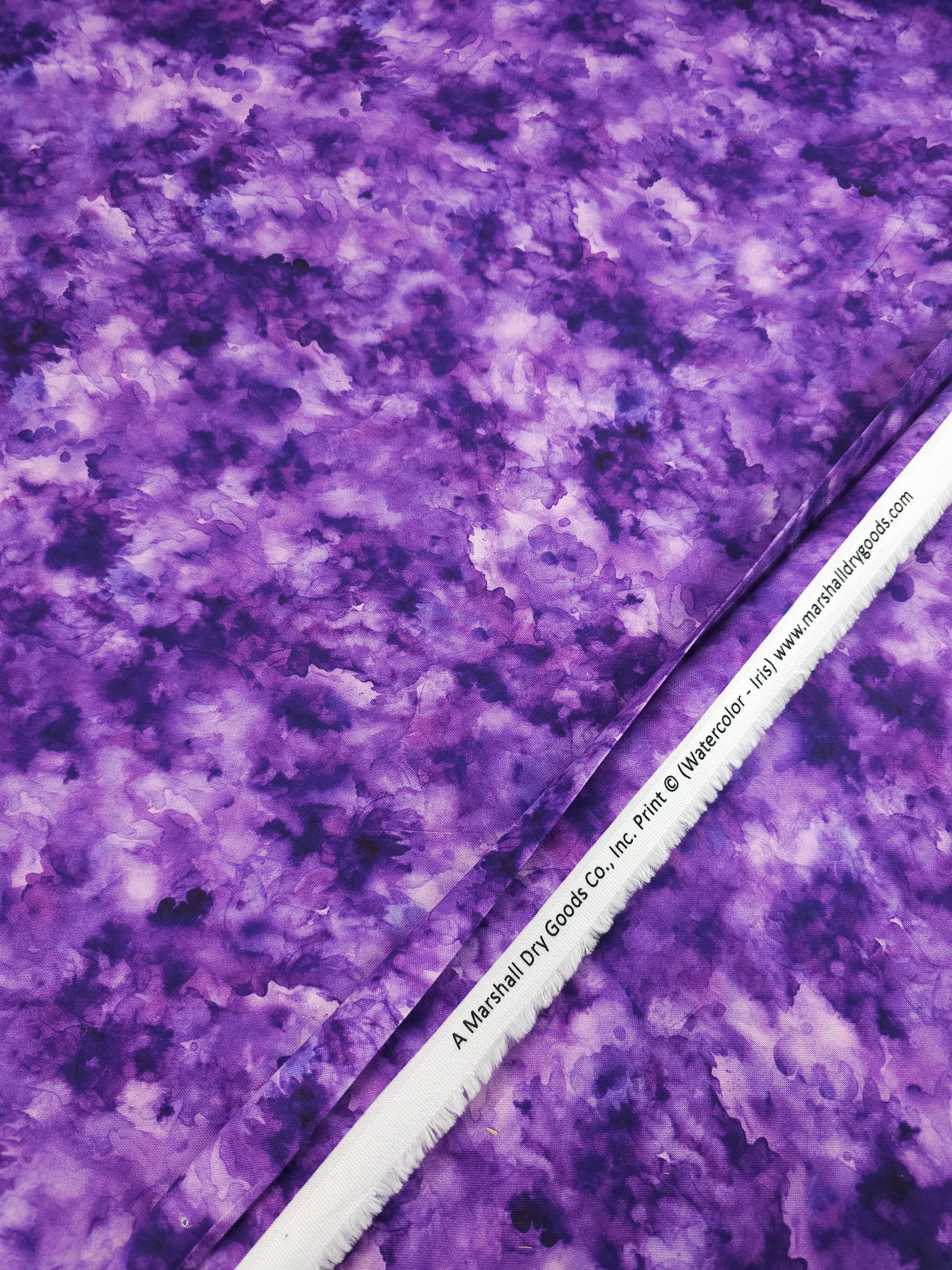 Purple Iris Watercolour Smoke 100% Cotton 108" *EXTRA WIDE*