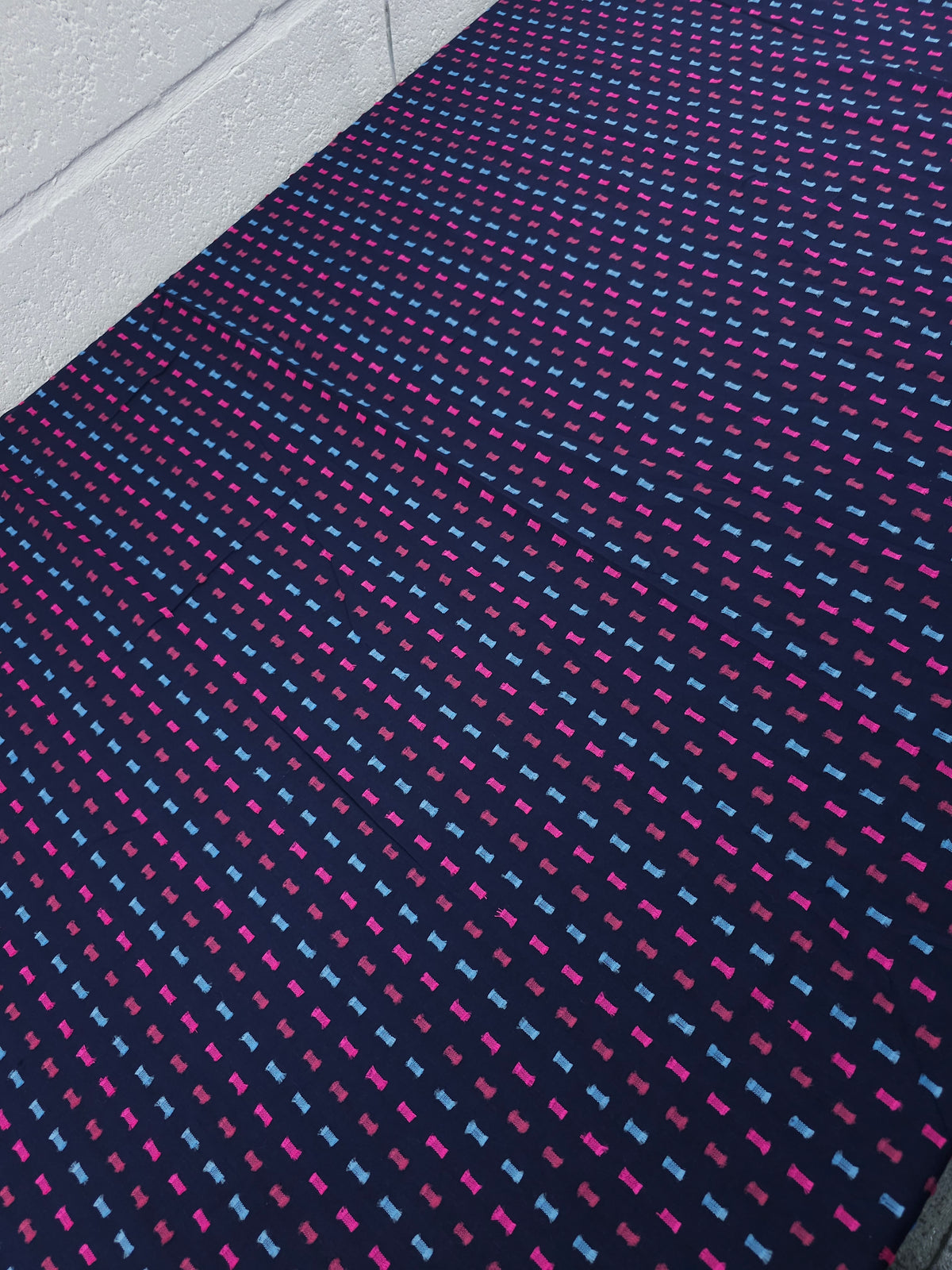 Midnight Navy Track Dobby Cotton