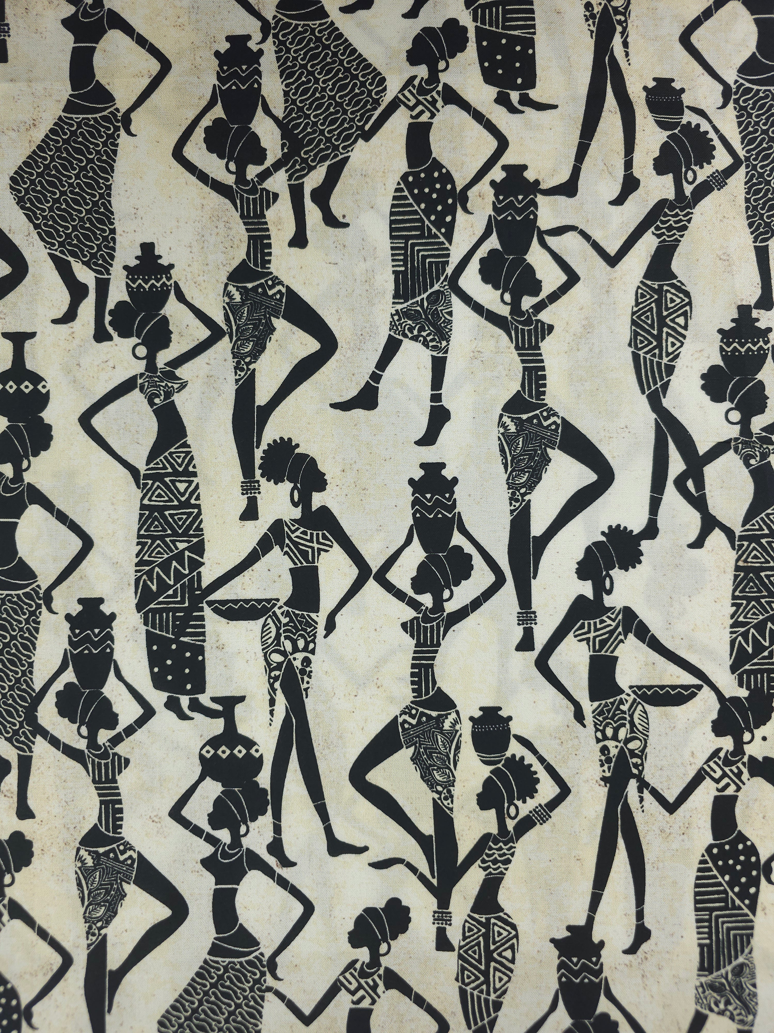 Beige African Ladies 100% Cotton