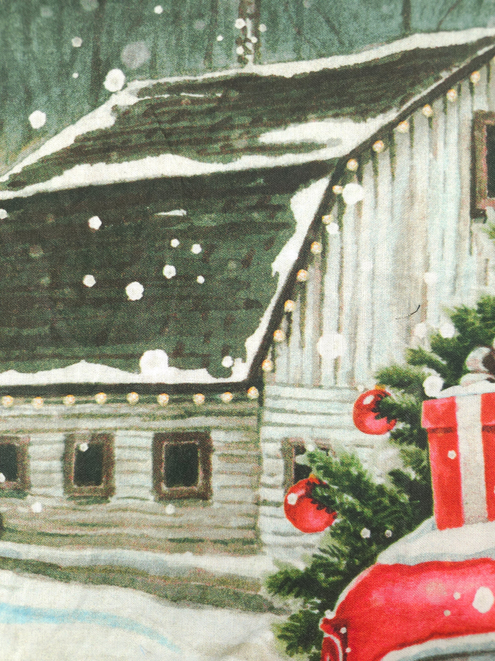 Christmas scene Cotton panel- 0.9m