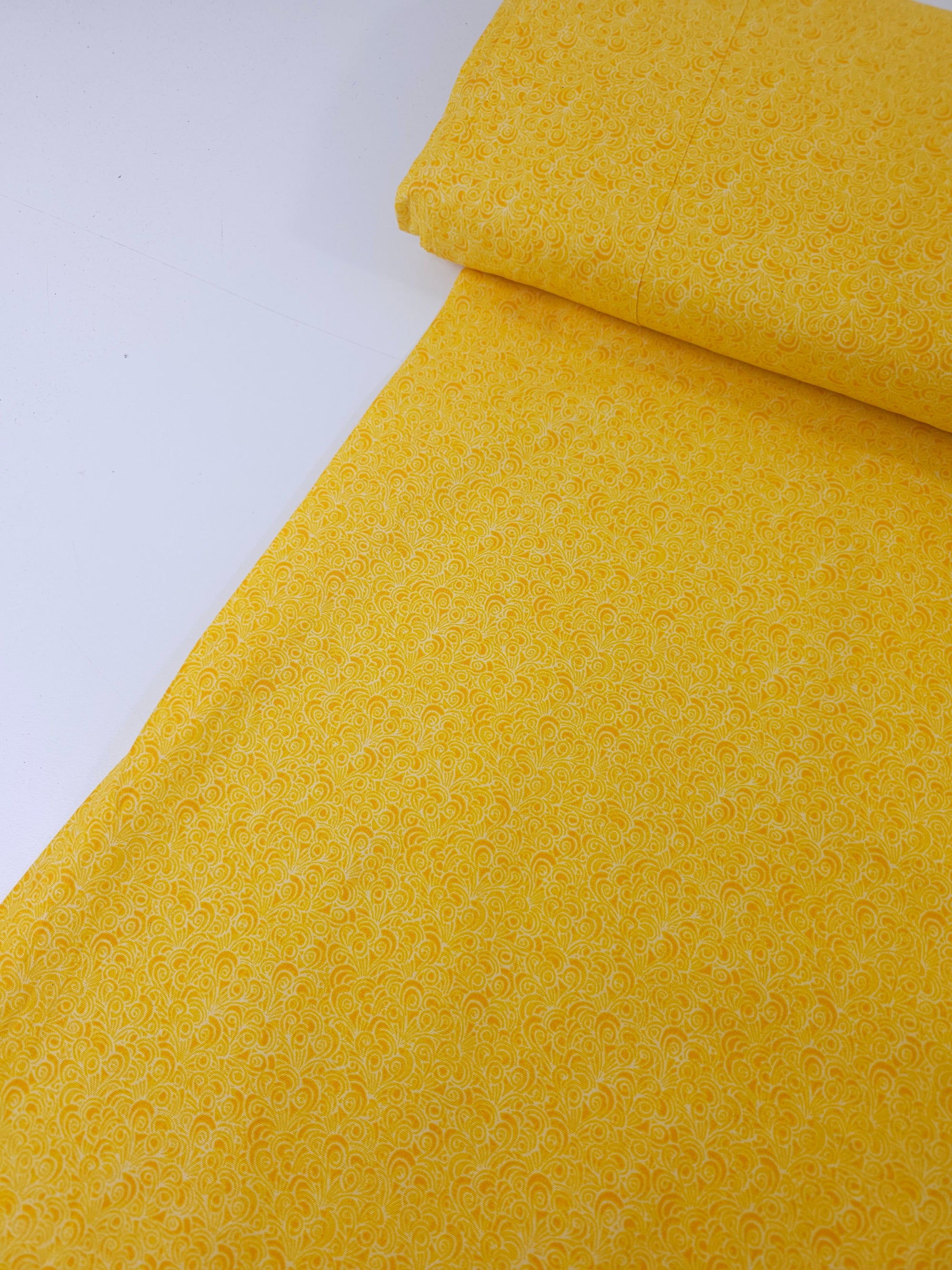 Sunshine Yellow Swirl Shell 100% Cotton